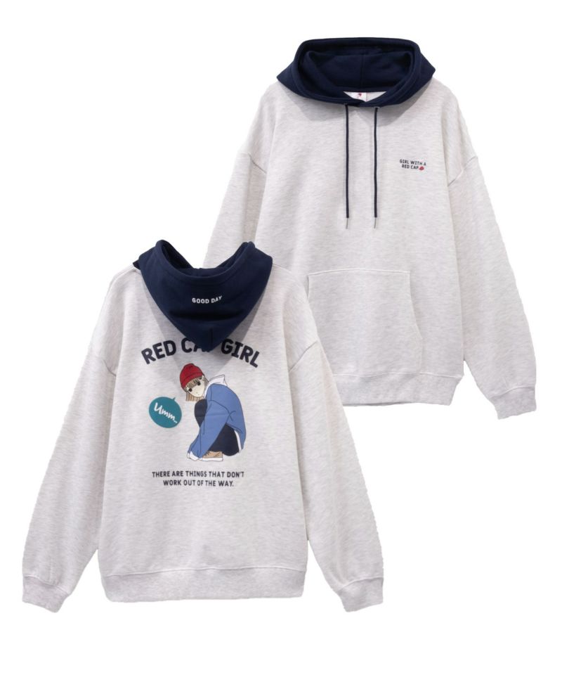 RED CAP GIRL  裏毛フーディー メンズ商品画像-3