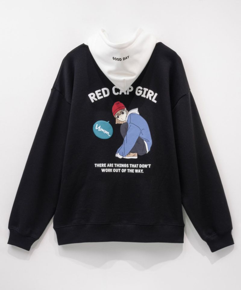 RED CAP GIRL 裏毛フーディー メンズ商品画像-6