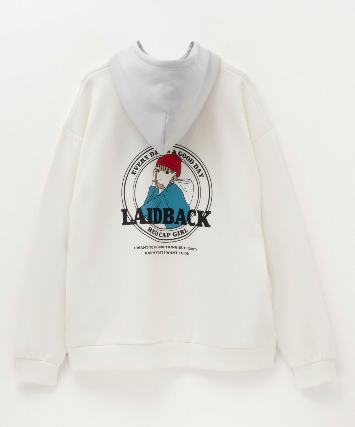 RED CAP GIRL  ポンチ素材 バックプリントフーディー メンズ商品サムネイル-8