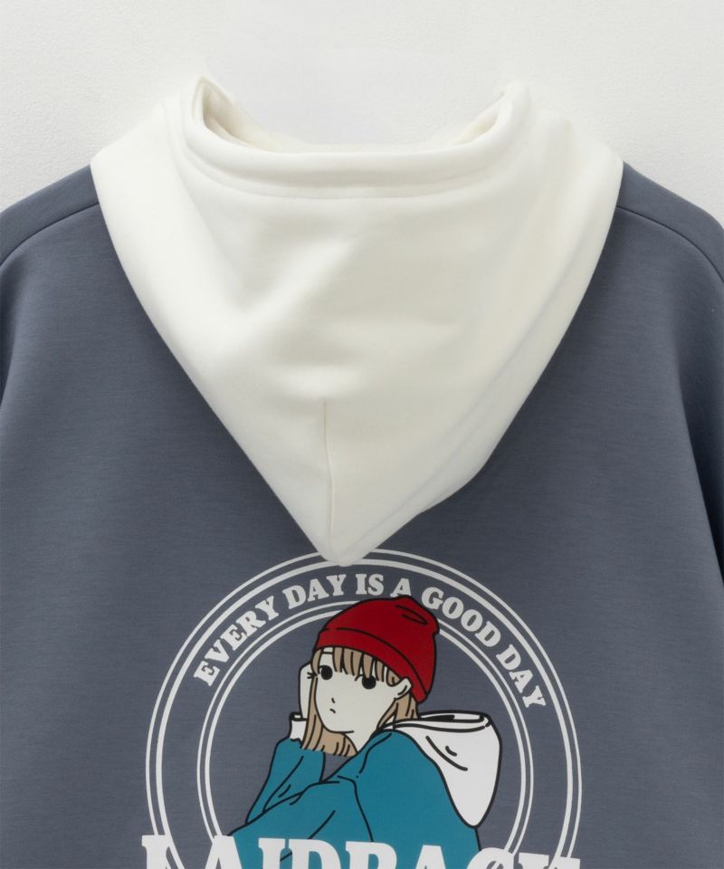 RED CAP GIRL  ポンチ素材 バックプリントフーディー メンズ商品画像-14