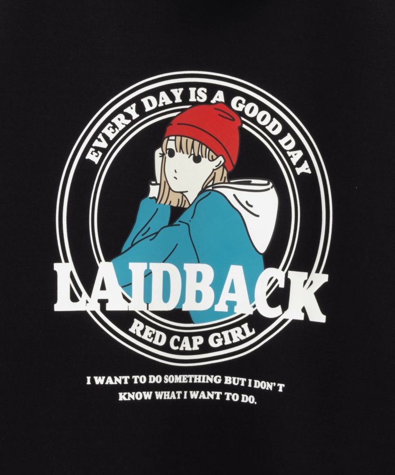 RED CAP GIRL  ポンチ素材 バックプリントフーディー メンズ商品画像-20