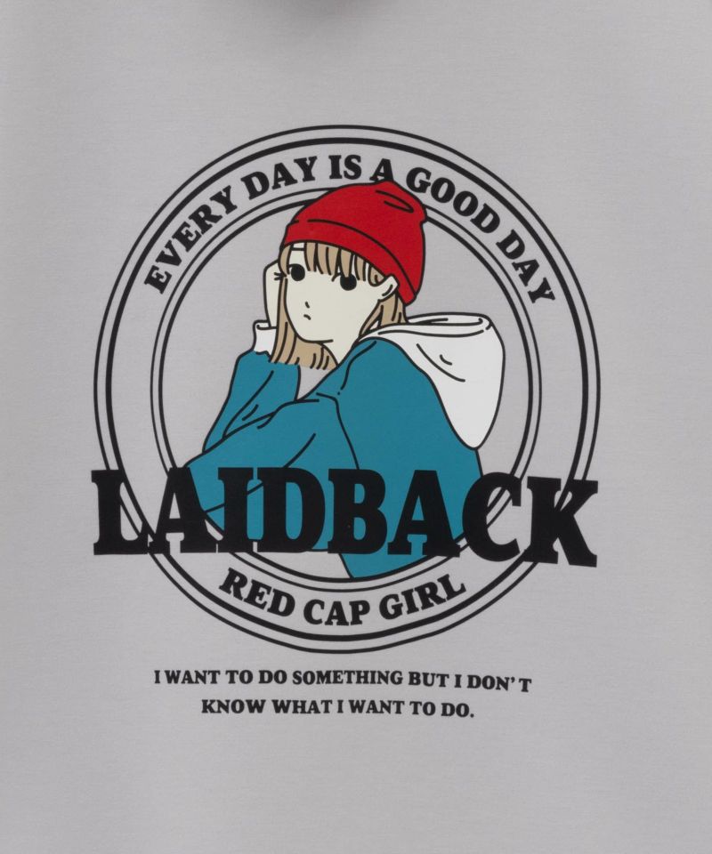 RED CAP GIRL  ポンチ素材 バックプリントフーディー メンズ商品画像-21