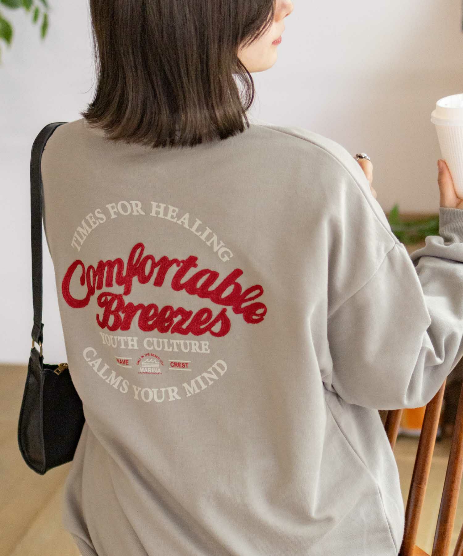 UNDERWRAPS 刺繍BIGトレーナー レディース