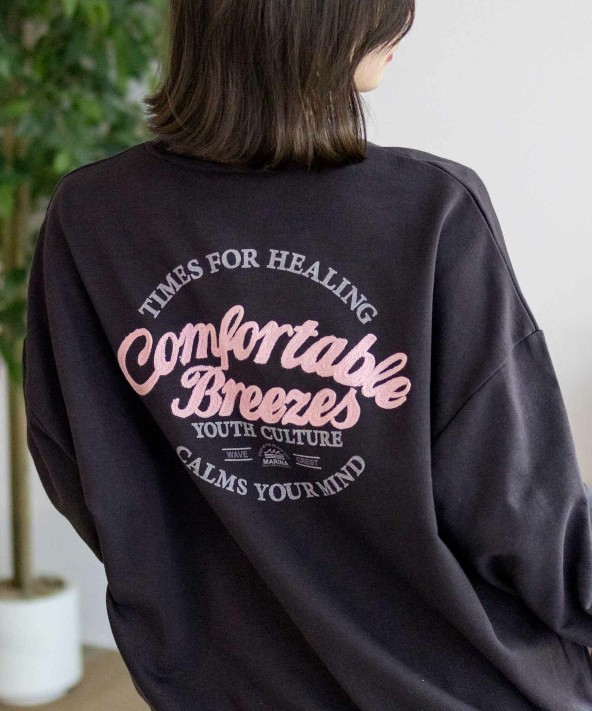 UNDERWRAPS 刺繍BIGトレーナー レディース