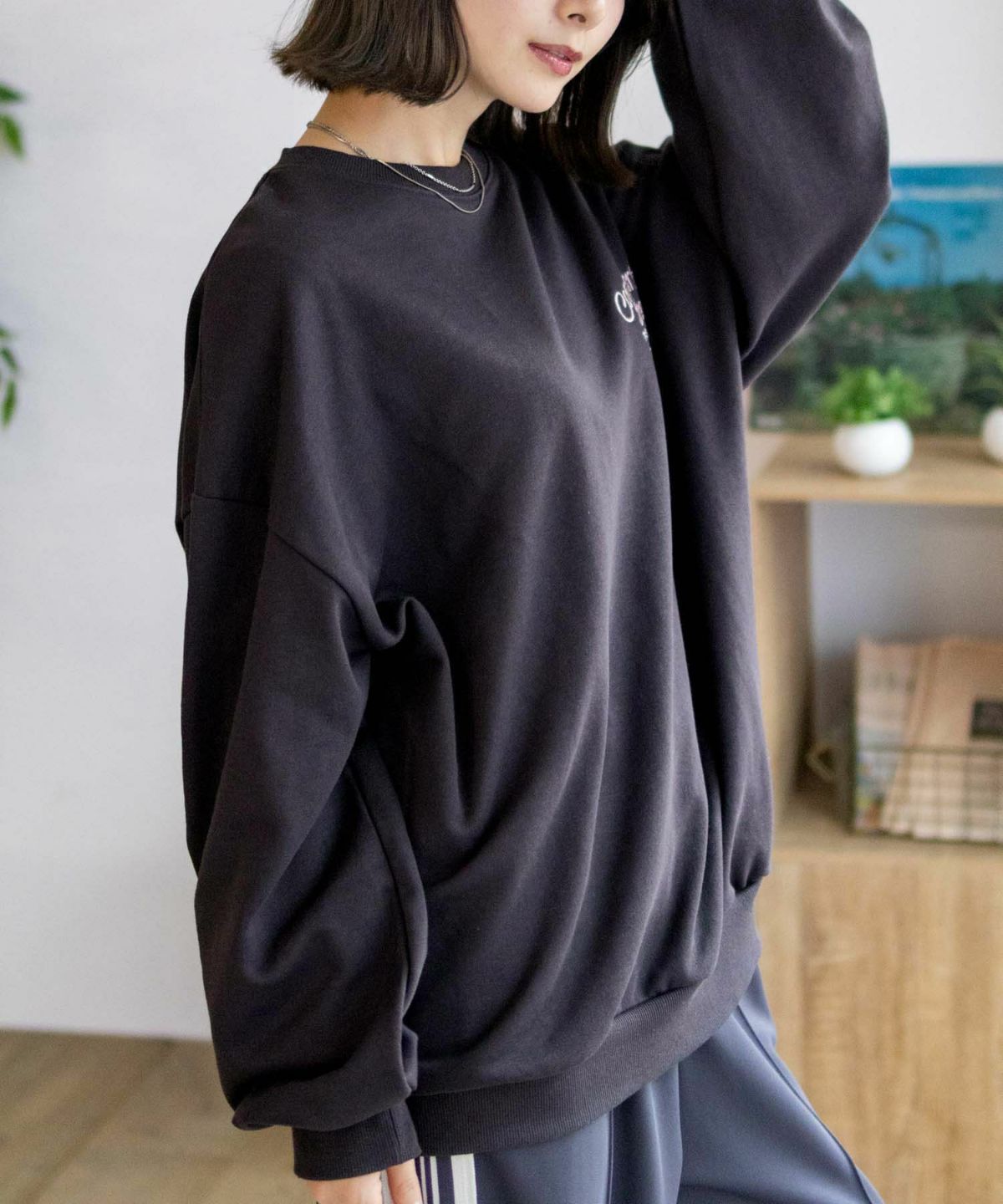 UNDERWRAPS 刺繍BIGトレーナー レディース