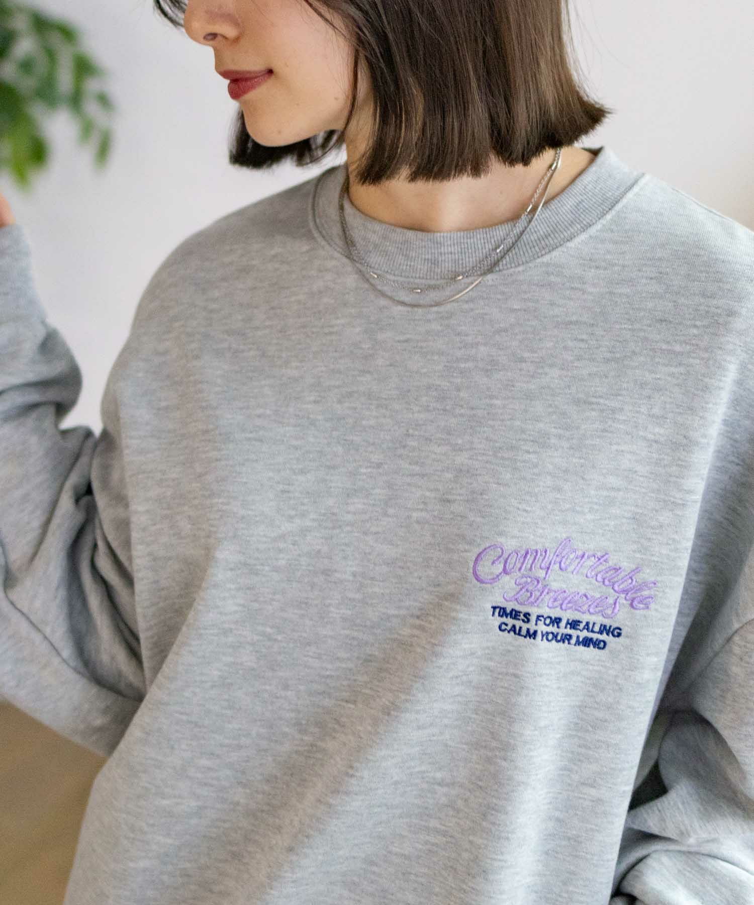 UNDERWRAPS 刺繍BIGトレーナー レディース