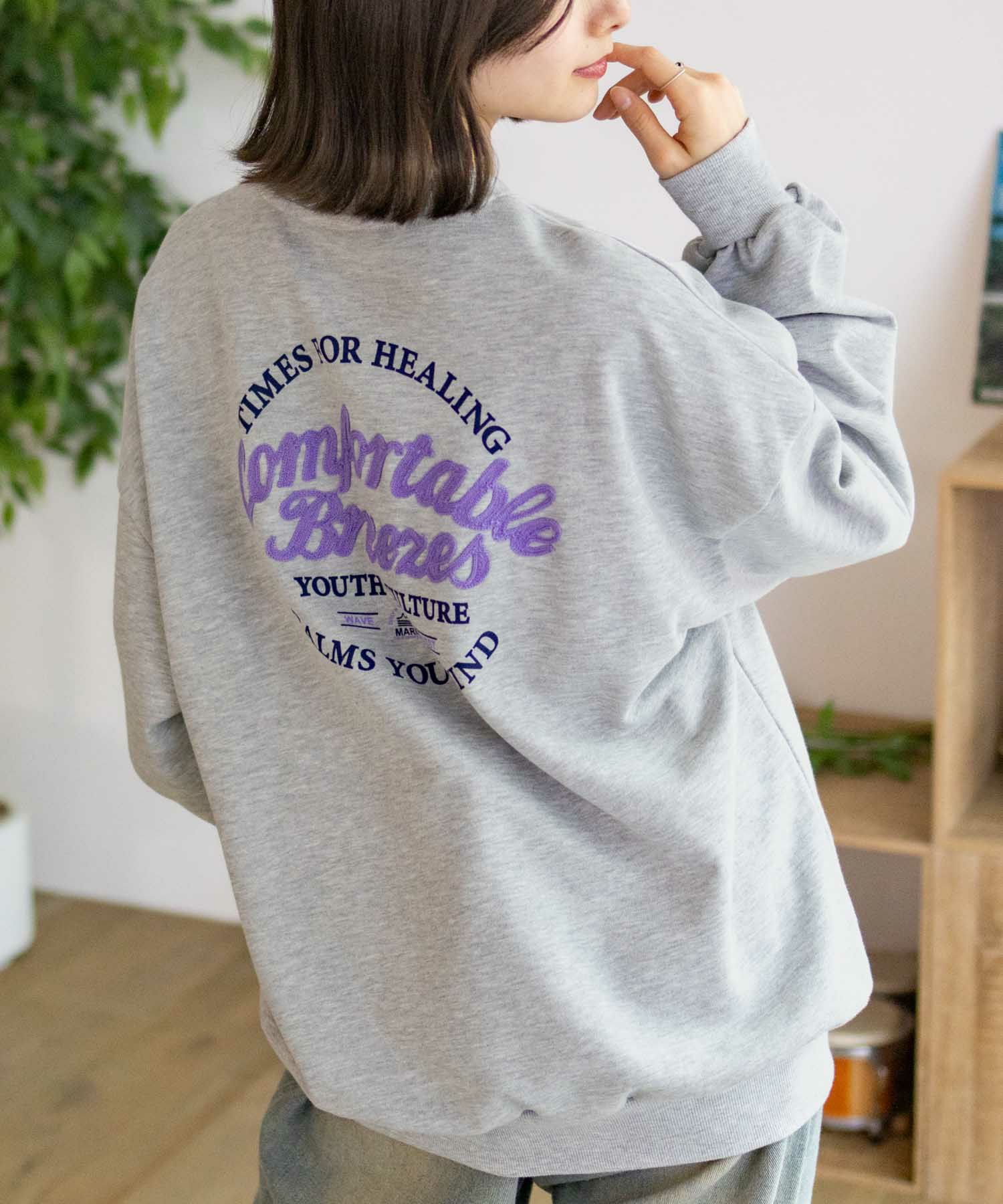 UNDERWRAPS 刺繍BIGトレーナー レディース