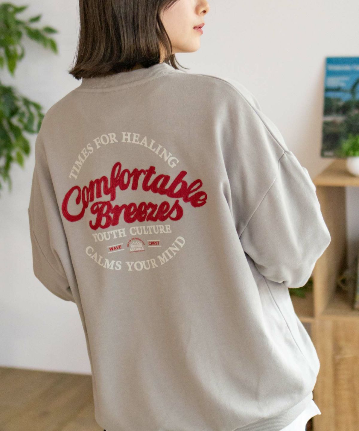 UNDERWRAPS 刺繍BIGトレーナー レディース