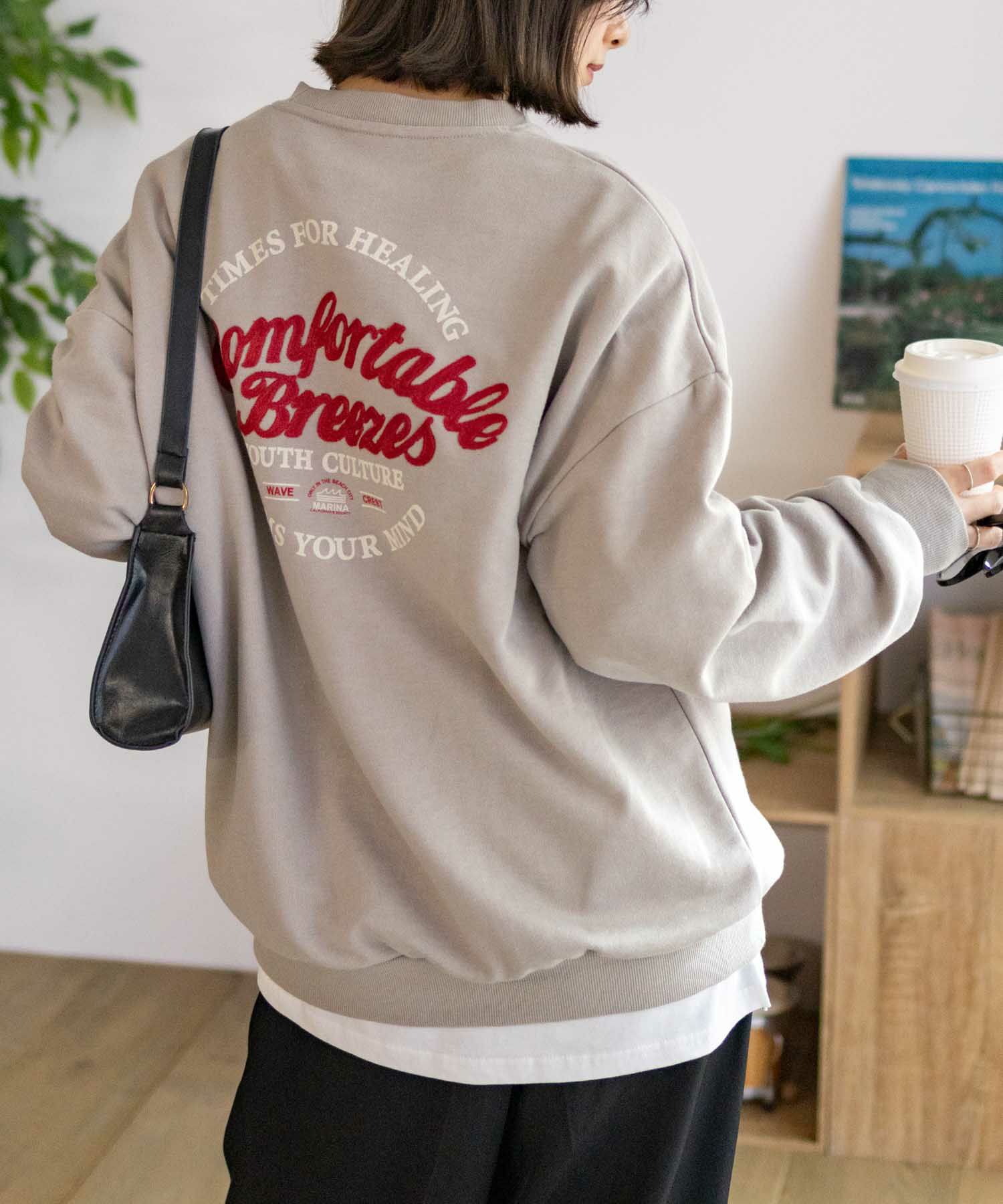 UNDERWRAPS 刺繍BIGトレーナー レディース