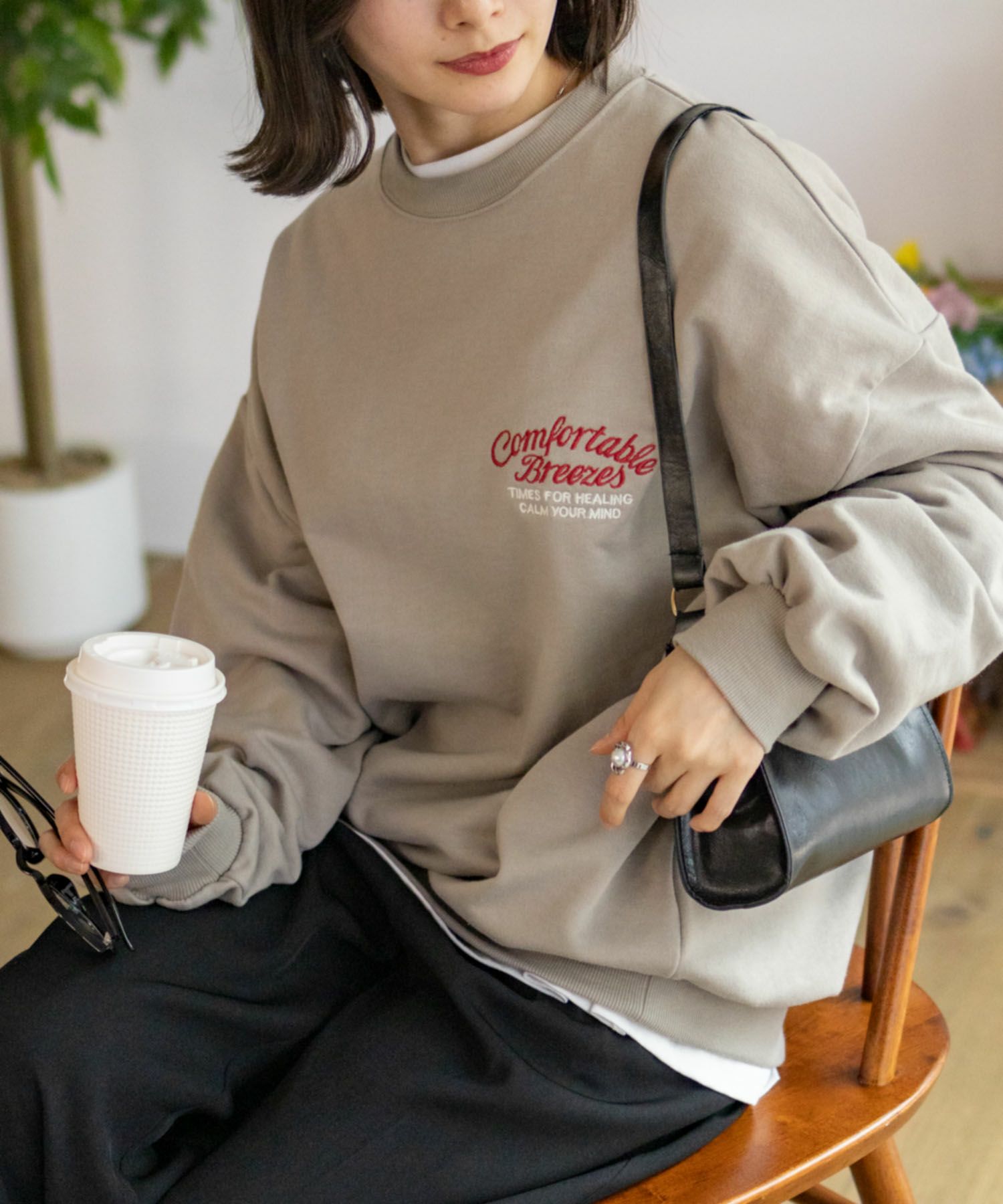 UNDERWRAPS  刺繍BIGトレーナー レディース商品画像-19