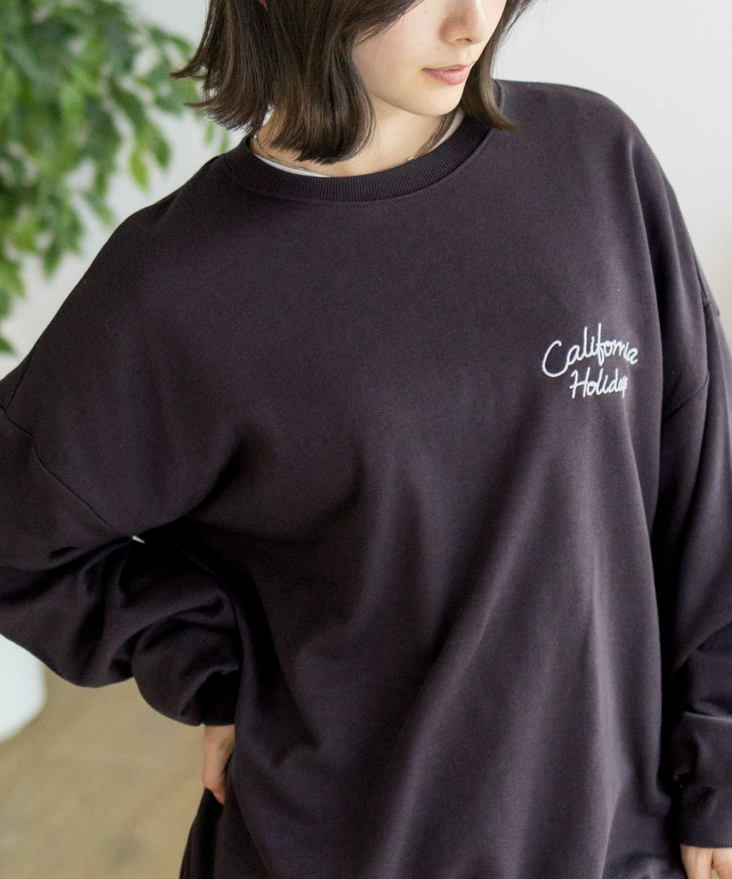 UNDERWRAPS 刺繍BIGトレーナー レディース