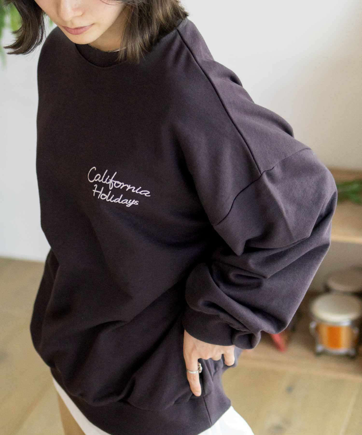 UNDERWRAPS 刺繍BIGトレーナー レディース