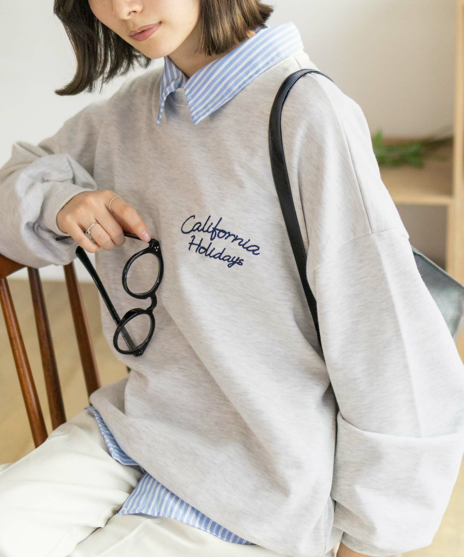 UNDERWRAPS 刺繍BIGトレーナー レディース