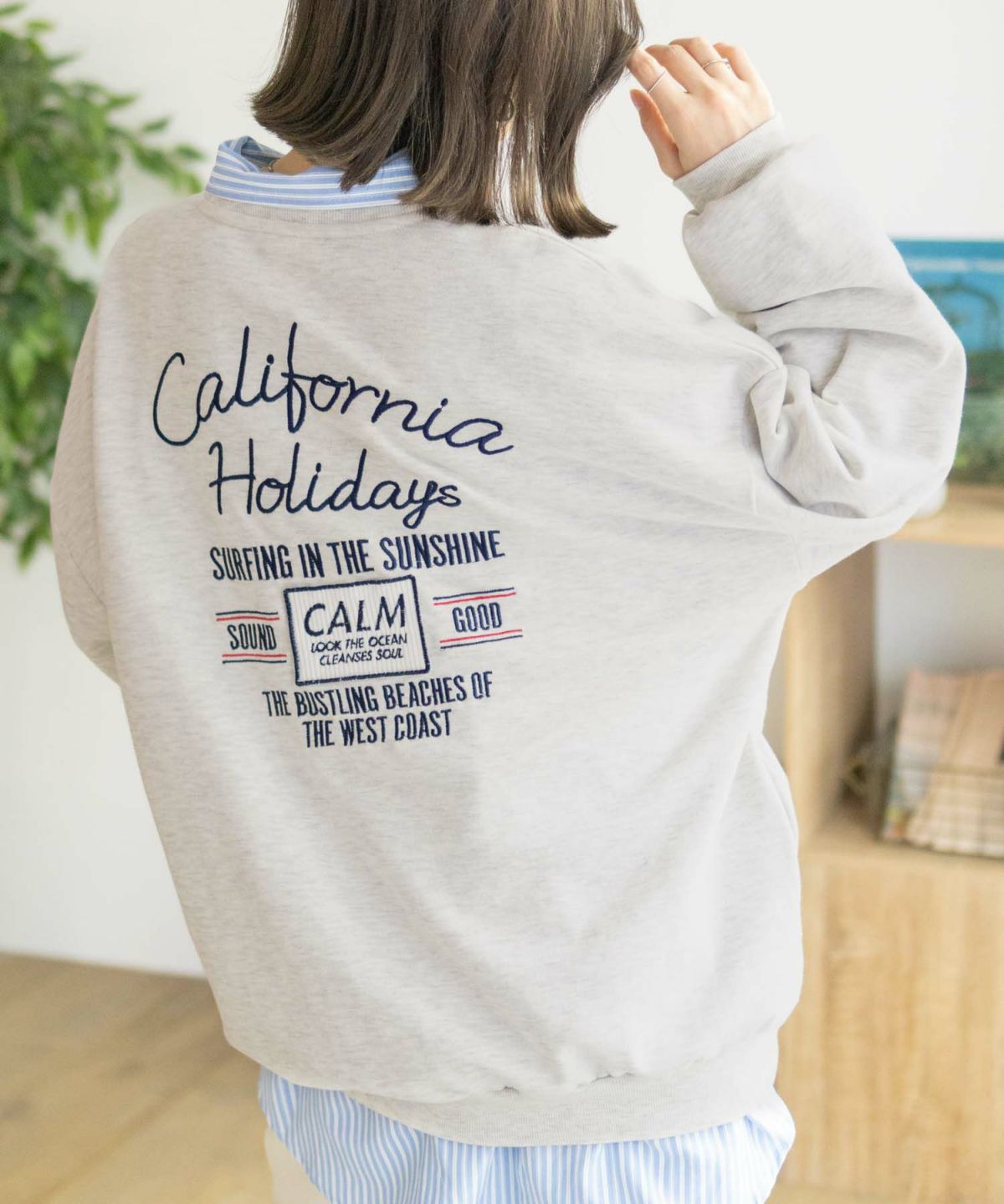 UNDERWRAPS 刺繍BIGトレーナー レディース