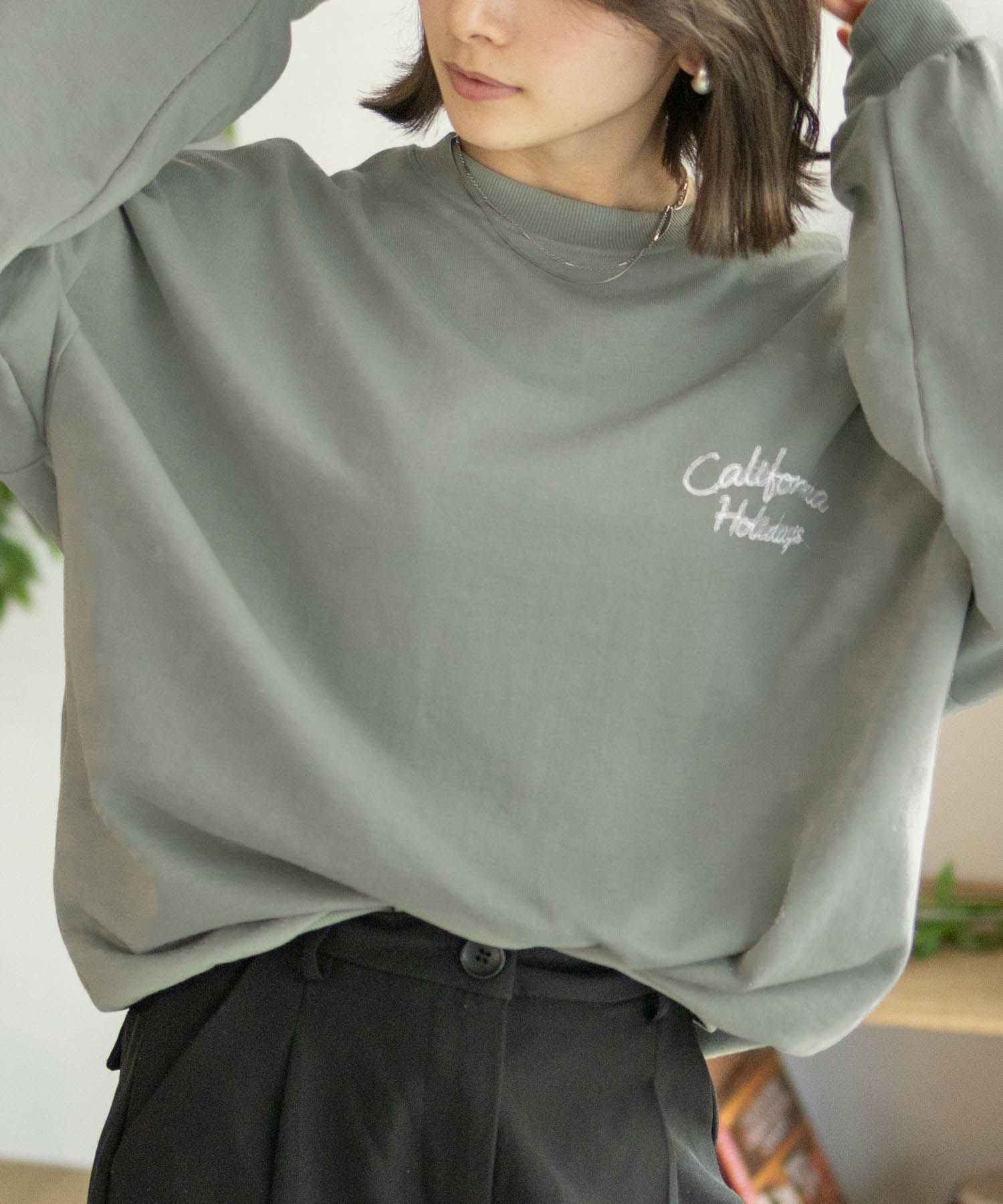 UNDERWRAPS  刺繍BIGトレーナー レディース商品画像-16