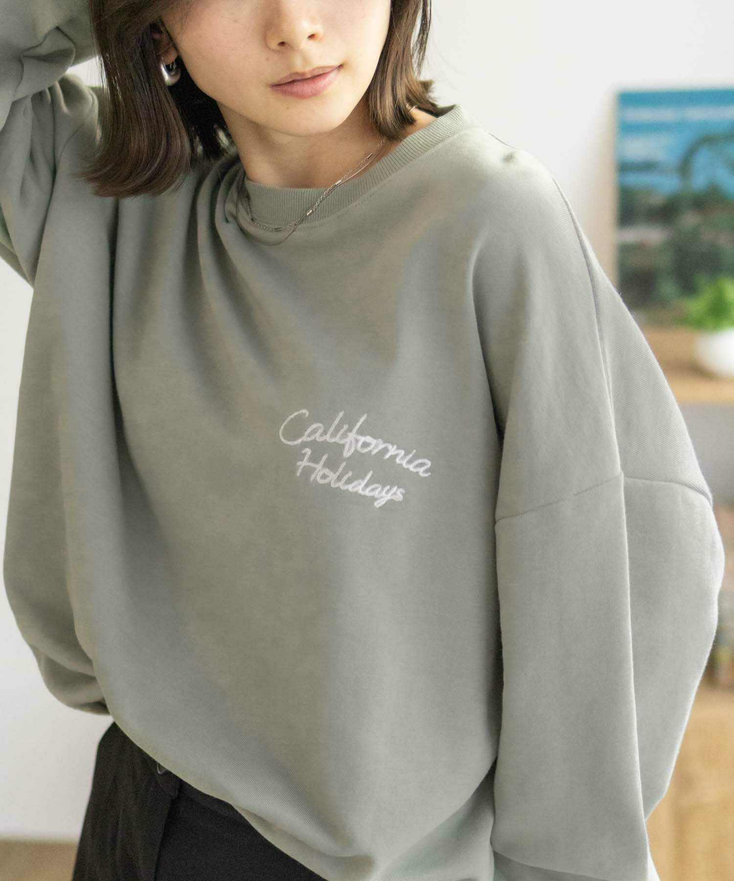 UNDERWRAPS 刺繍BIGトレーナー レディース