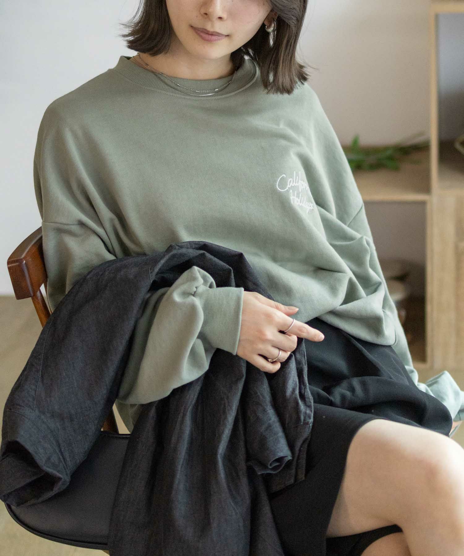 UNDERWRAPS 刺繍BIGトレーナー レディース