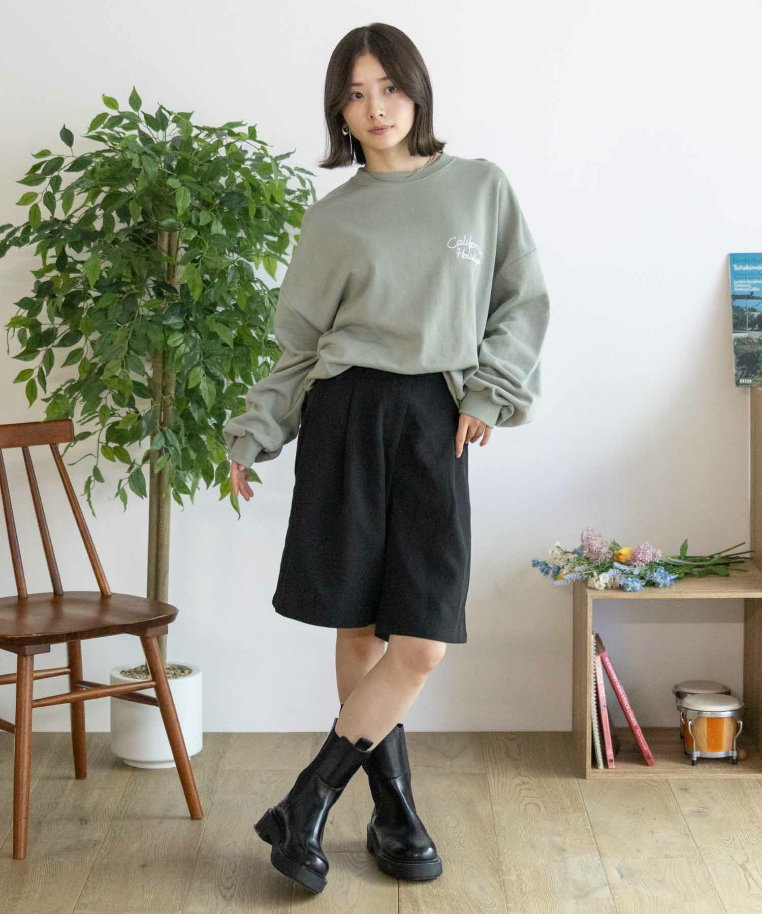 UNDERWRAPS 刺繍BIGトレーナー レディース