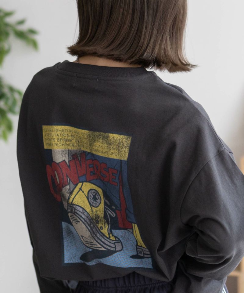 CONVERSE  天竺ピグメントライク長袖Tシャツ レディース メール便 対応商品商品画像-4