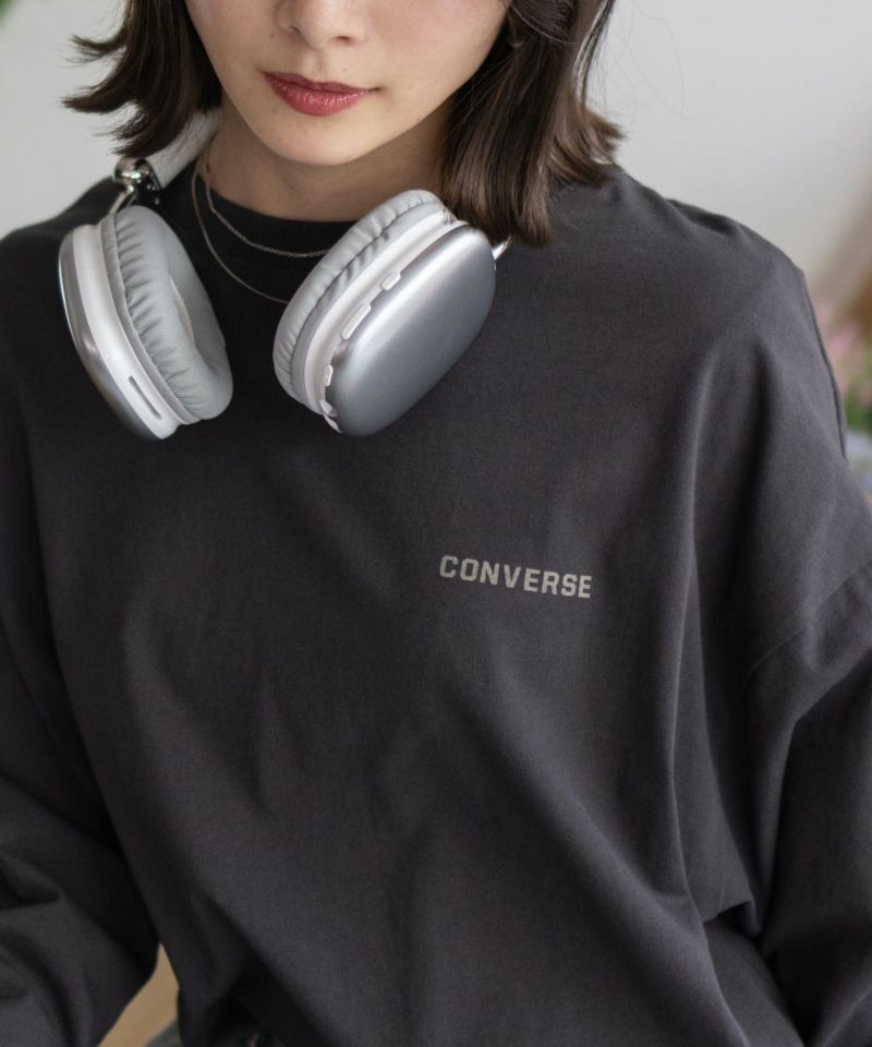 CONVERSE  天竺ピグメントライク長袖Tシャツ レディース メール便 対応商品商品画像-5