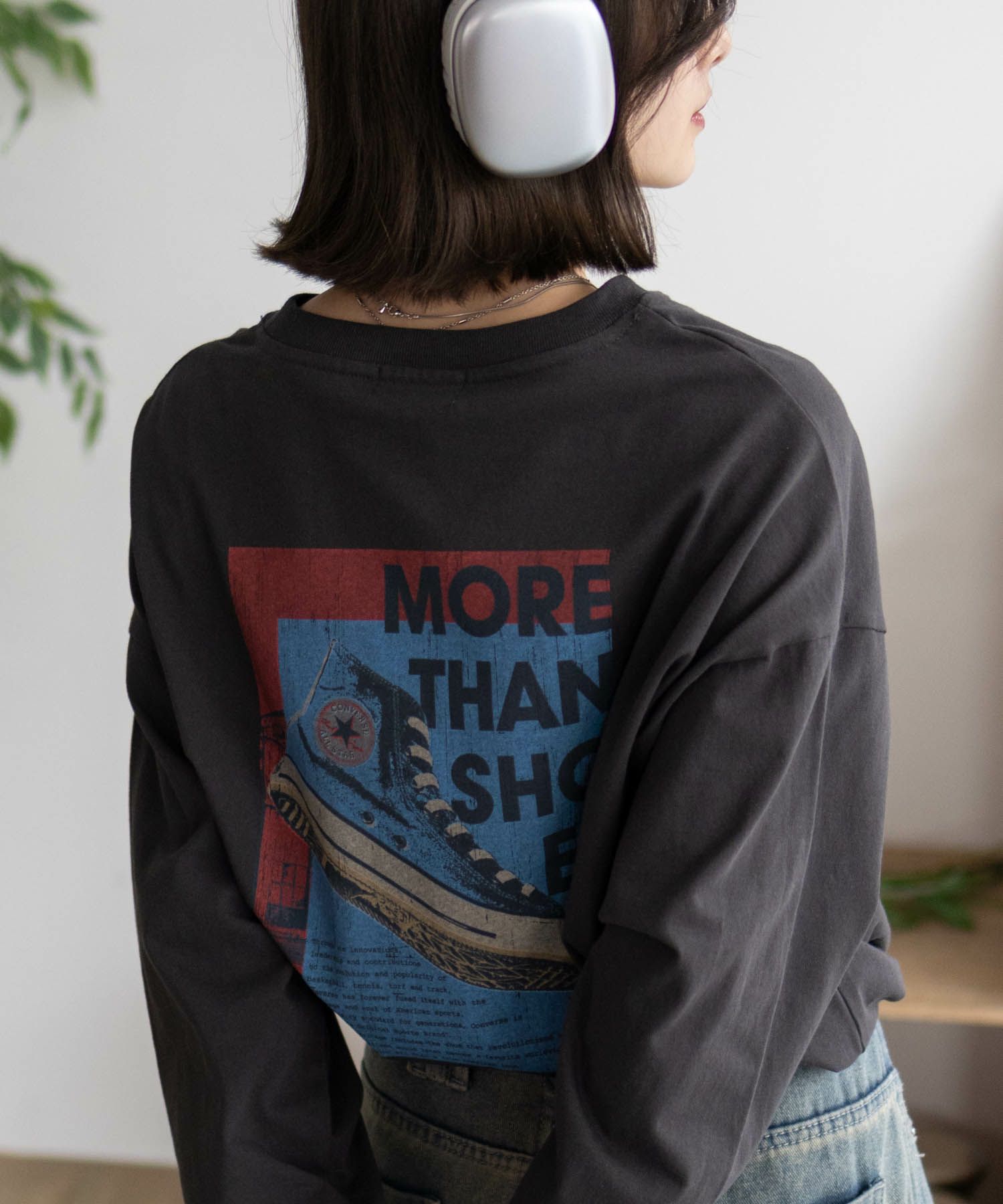 CONVERSE  天竺ピグメントライク長袖Tシャツ レディース メール便 対応商品商品サムネイル-10