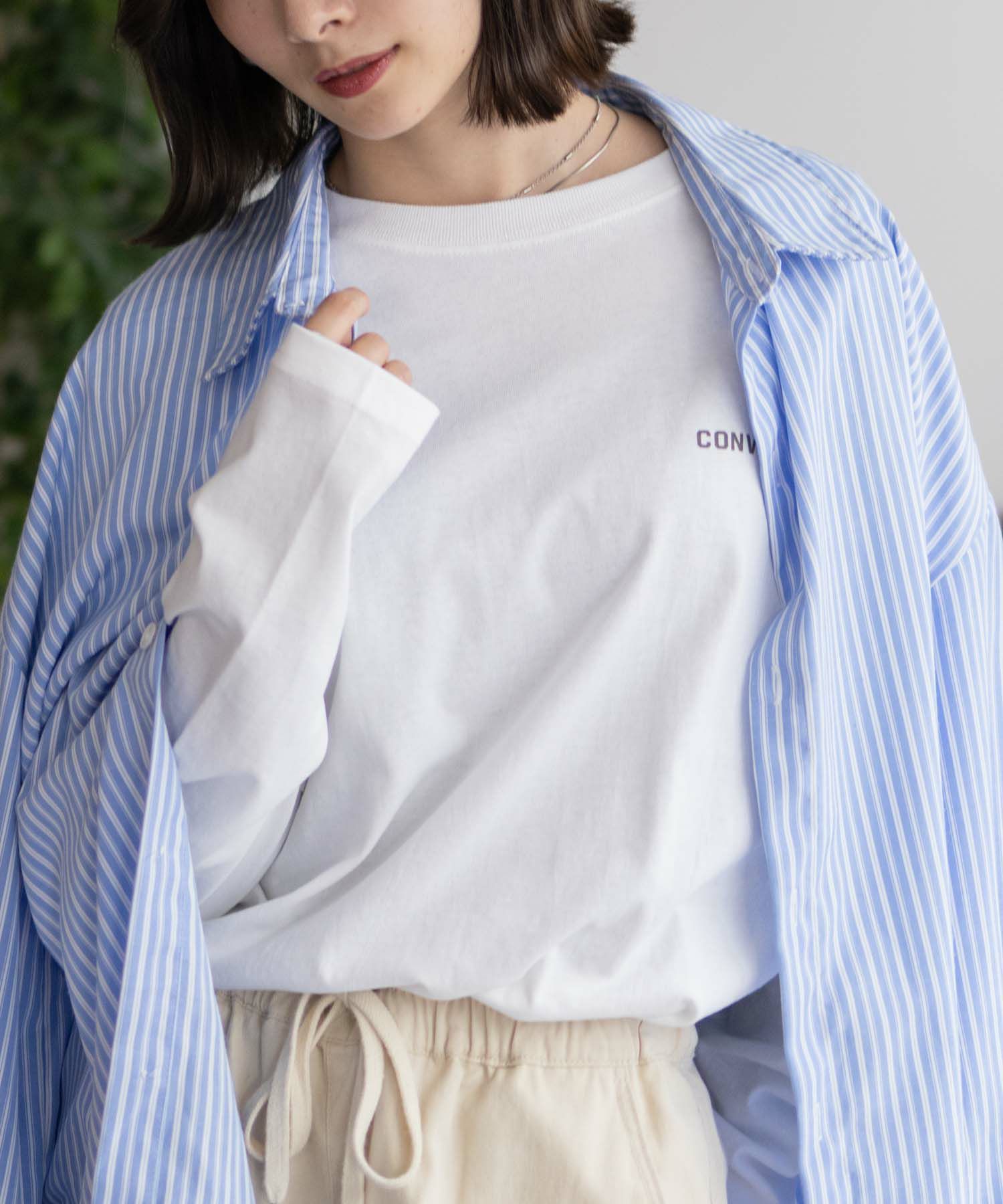 CONVERSE  天竺ピグメントライク長袖Tシャツ レディース メール便 対応商品商品サムネイル-13
