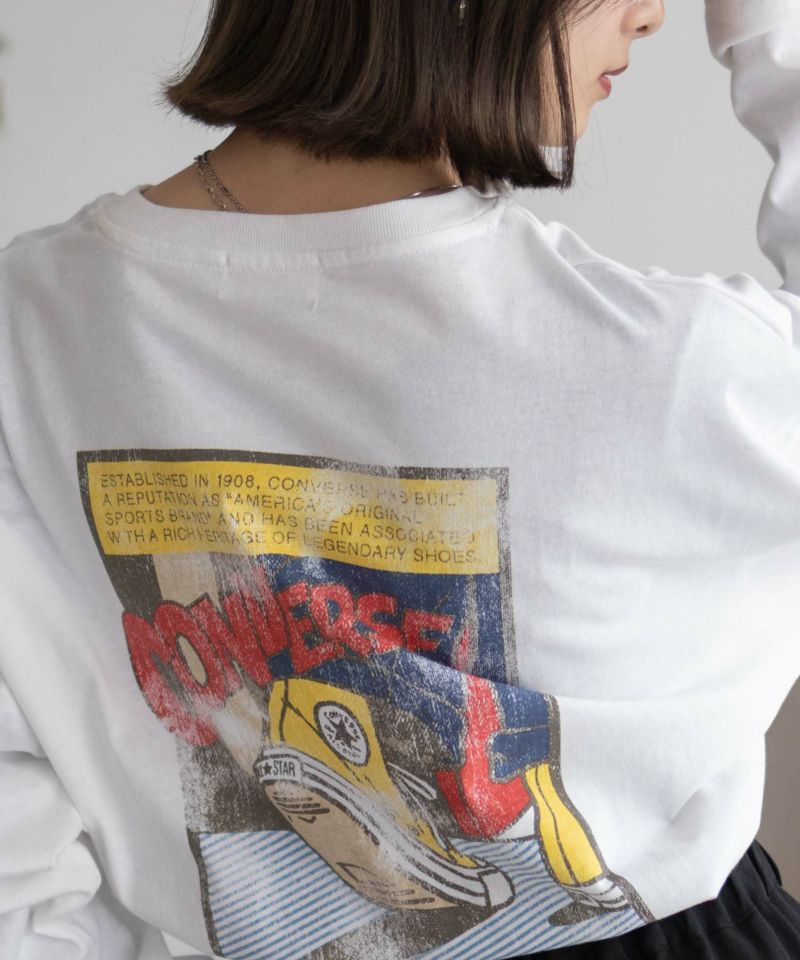 CONVERSE  天竺ピグメントライク長袖Tシャツ レディース メール便 対応商品商品画像-17