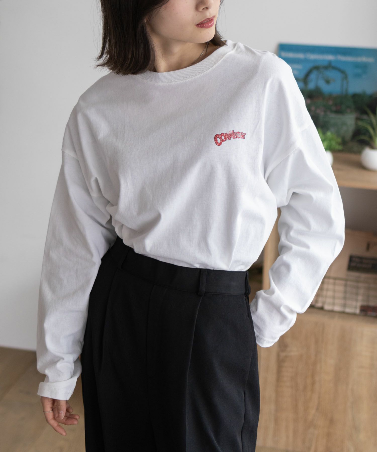 CONVERSE  天竺ピグメントライク長袖Tシャツ レディース メール便 対応商品商品サムネイル-20