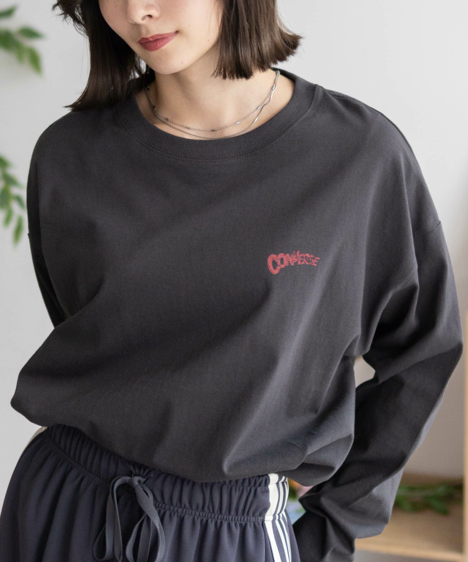 CONVERSE  天竺ピグメントライク長袖Tシャツ レディース メール便 対応商品商品サムネイル-23