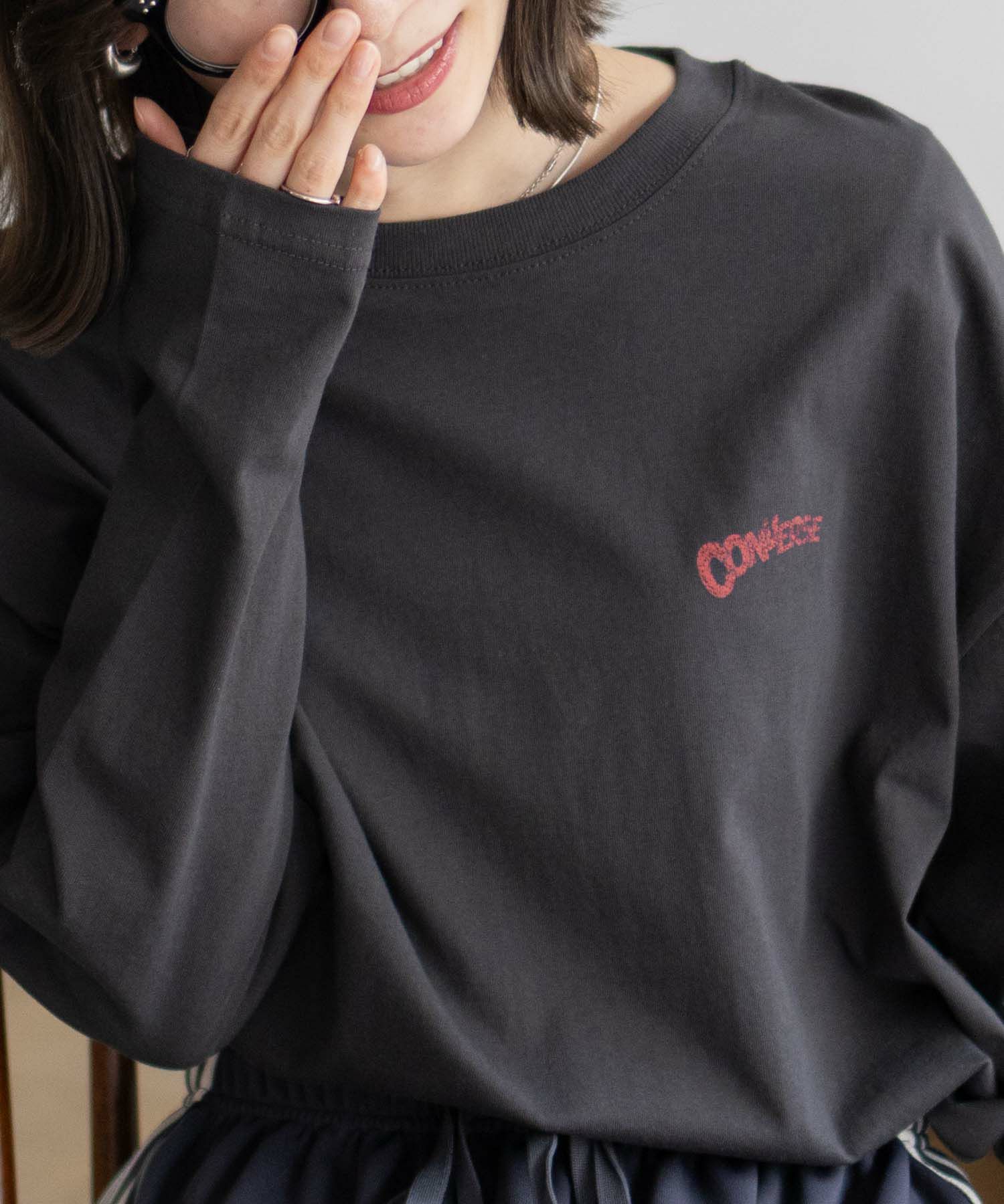 CONVERSE  天竺ピグメントライク長袖Tシャツ レディース メール便 対応商品商品サムネイル-24