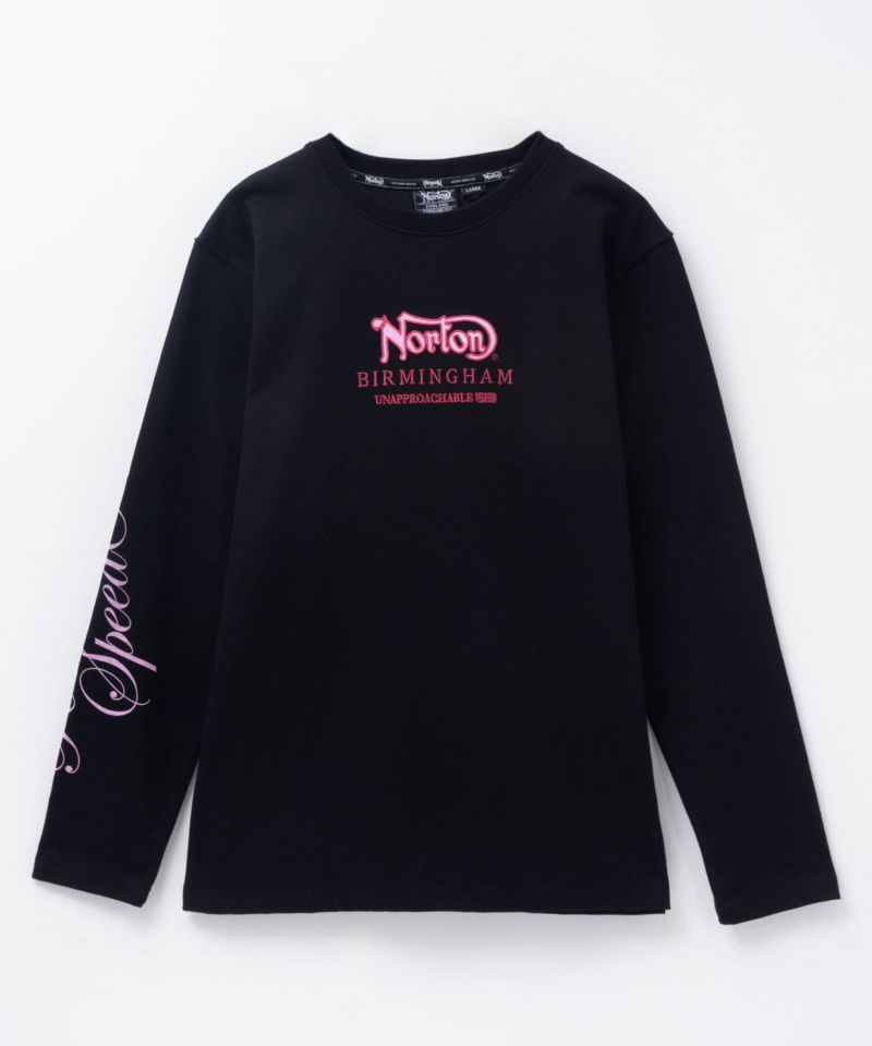 Norton ピンクフェザーローズ長袖Tシャツ メンズ商品画像-3