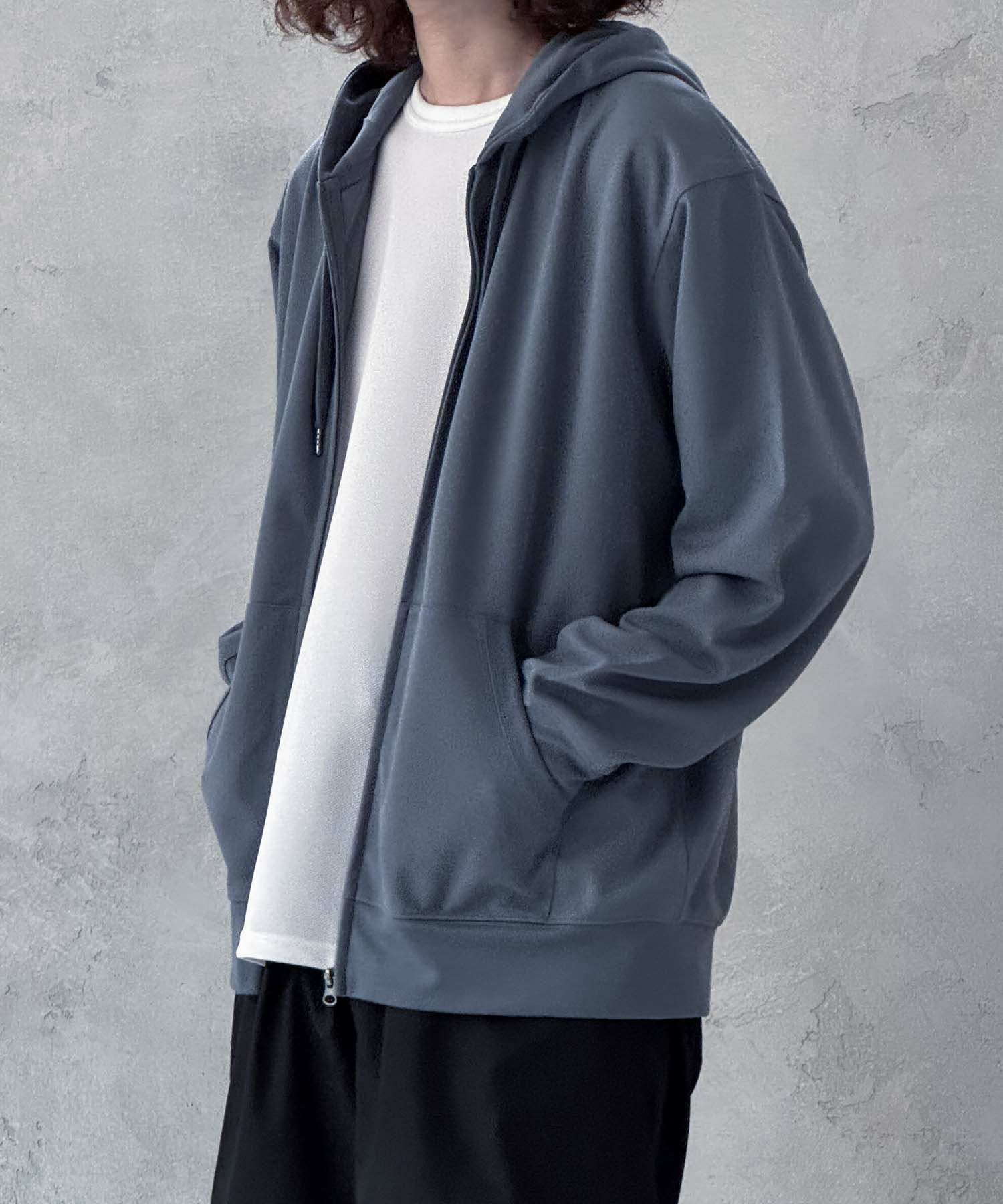 NAVY ジョーゼットZIPパーカー メンズ