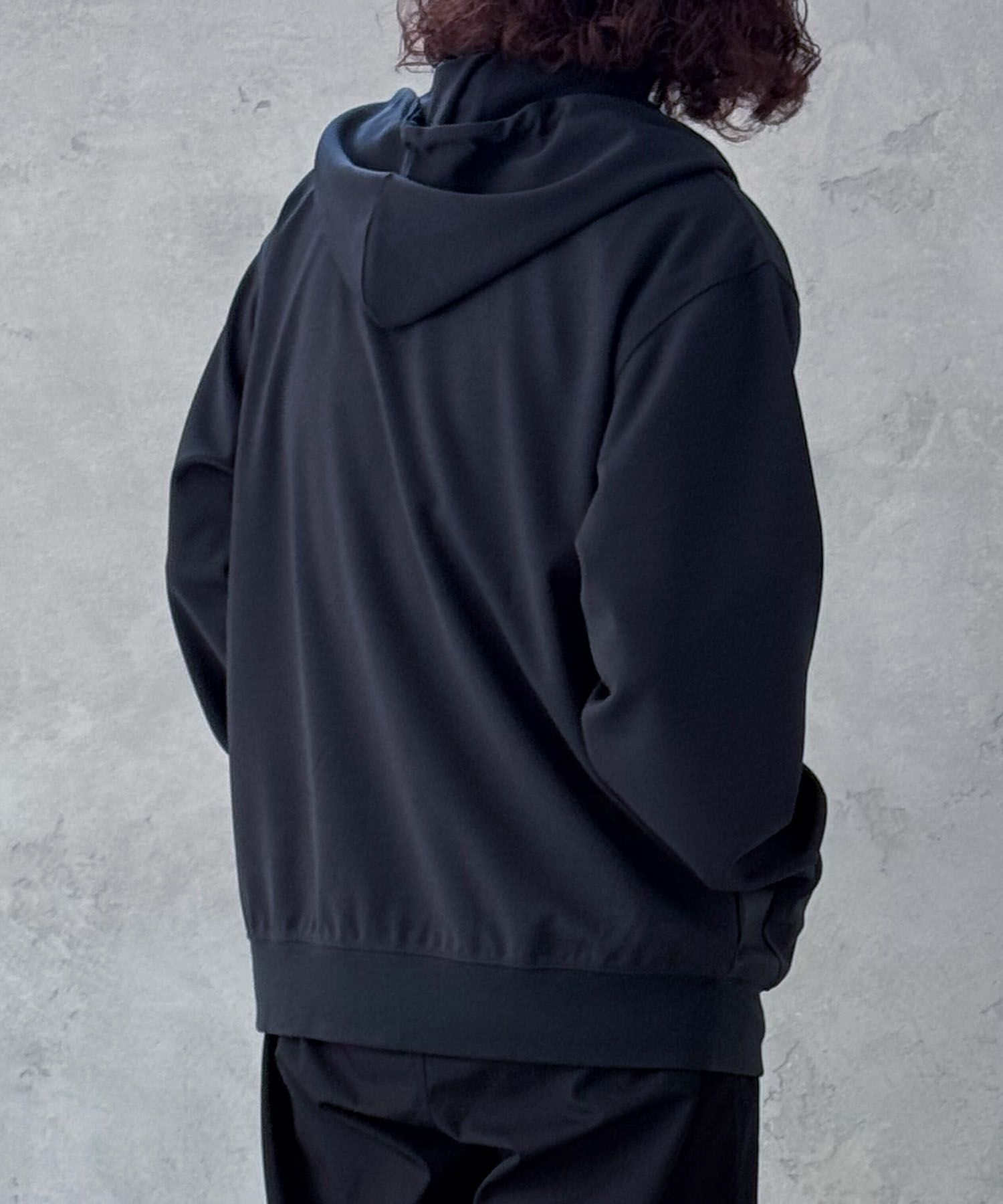 NAVY ジョーゼットZIPパーカー メンズ