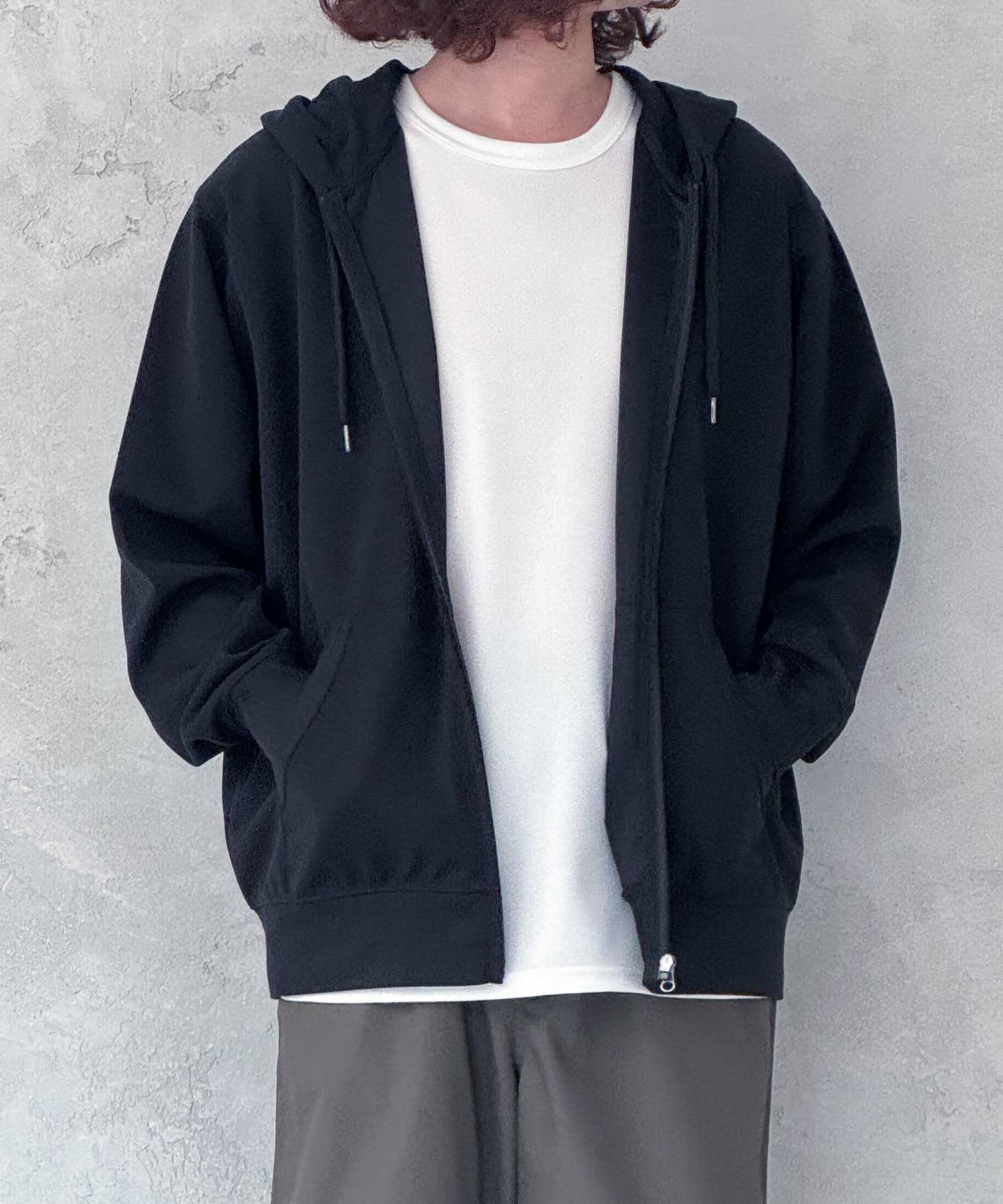 NAVY  ジョーゼットZIPパーカー メンズ商品画像-13