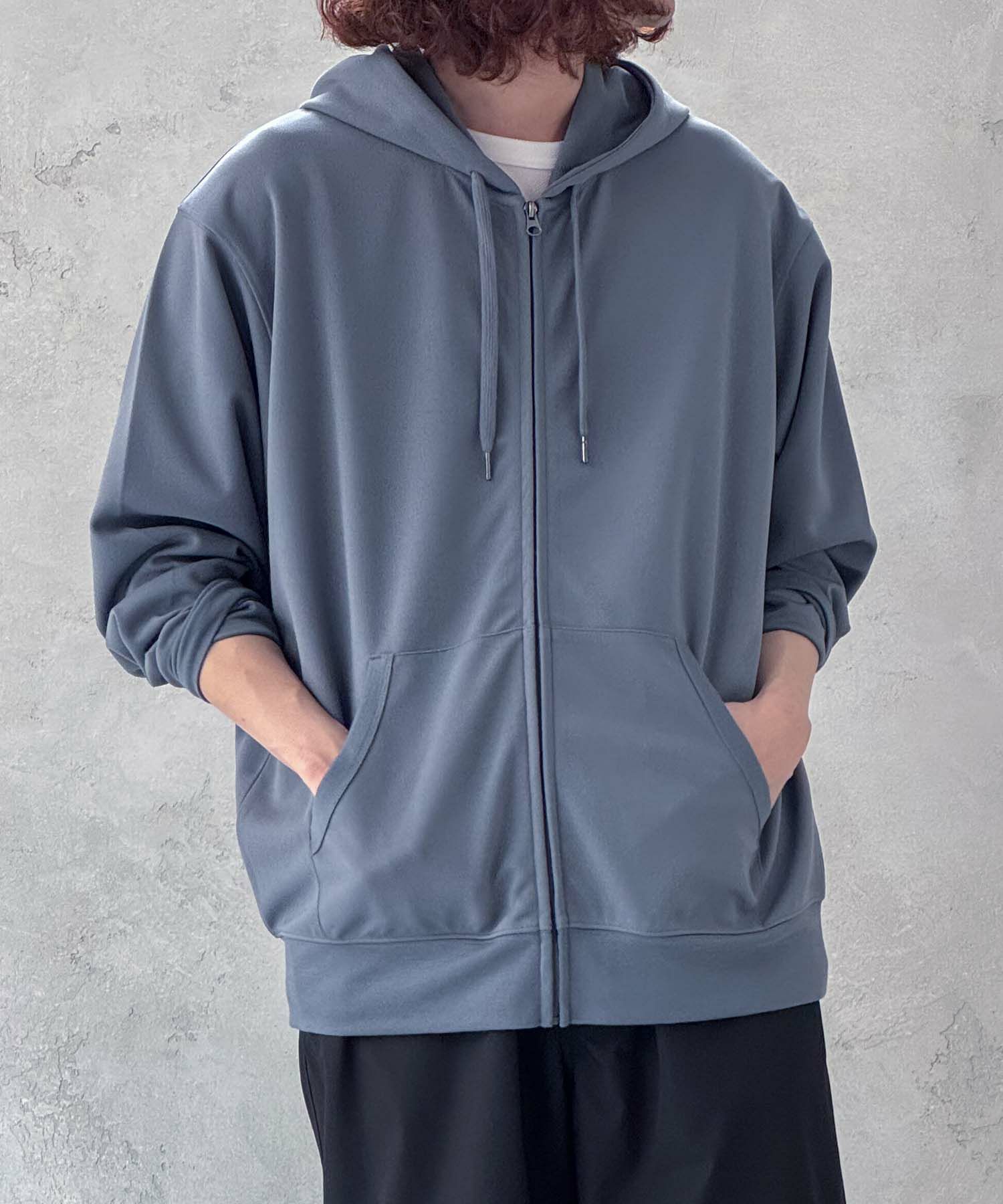 NAVY  ジョーゼットZIPパーカー メンズ商品画像-19
