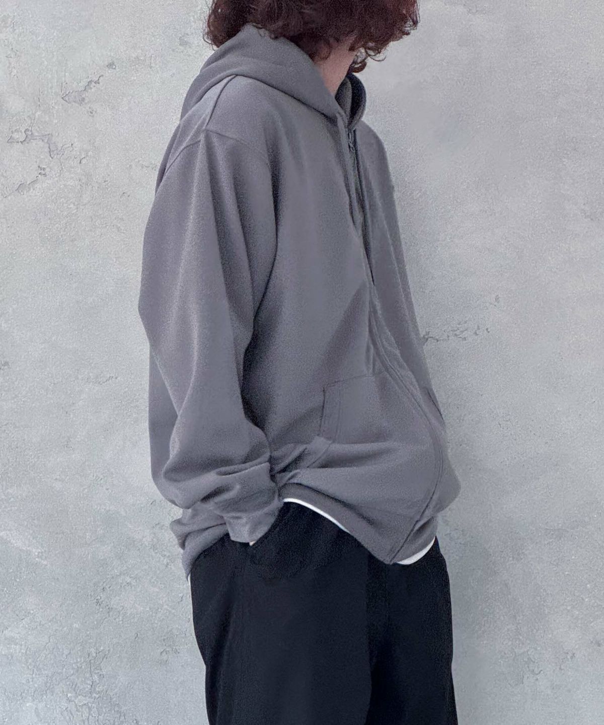 NAVY ジョーゼットZIPパーカー メンズ