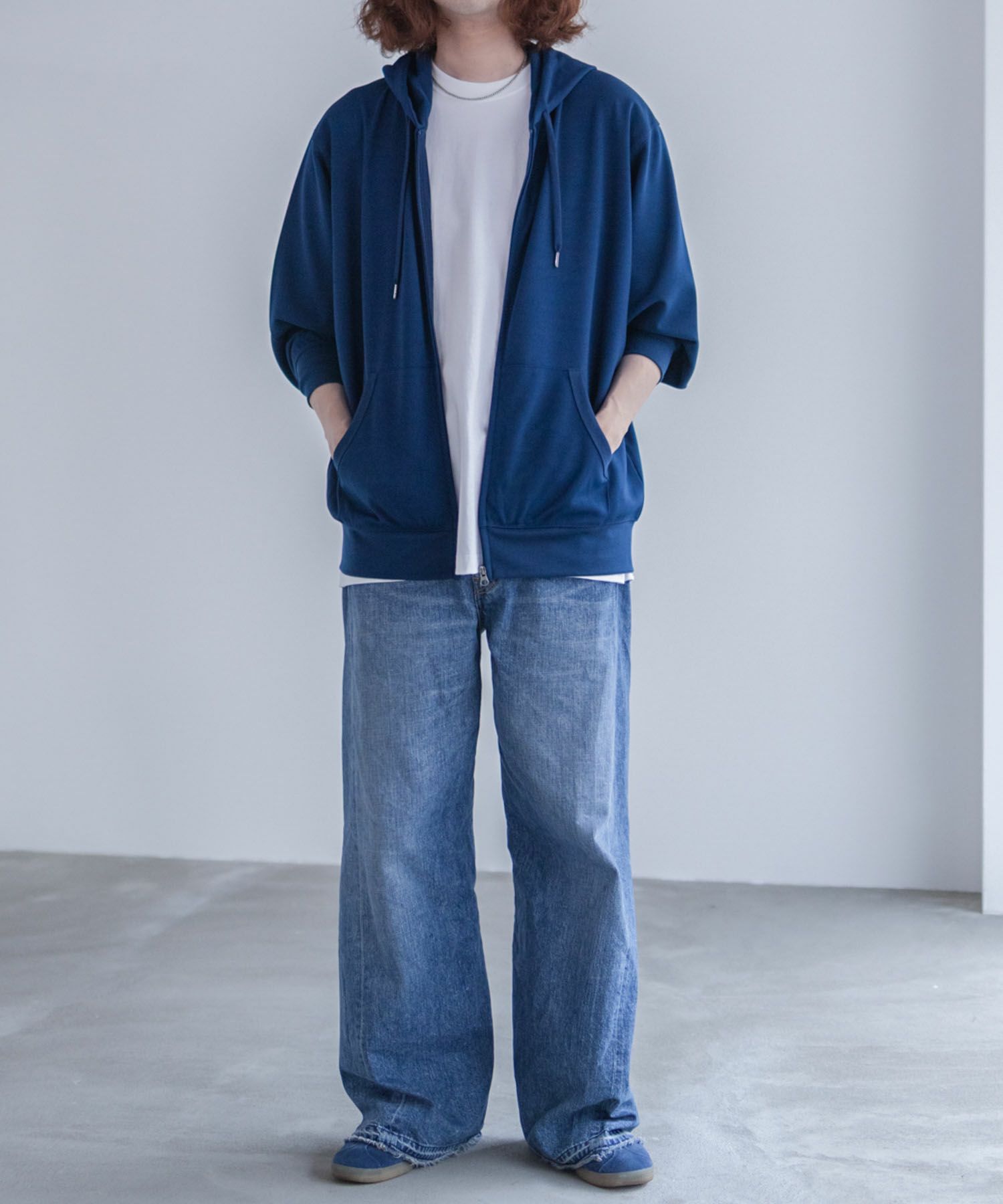 NAVY  ジョーゼットZIPパーカー メンズ商品画像-37