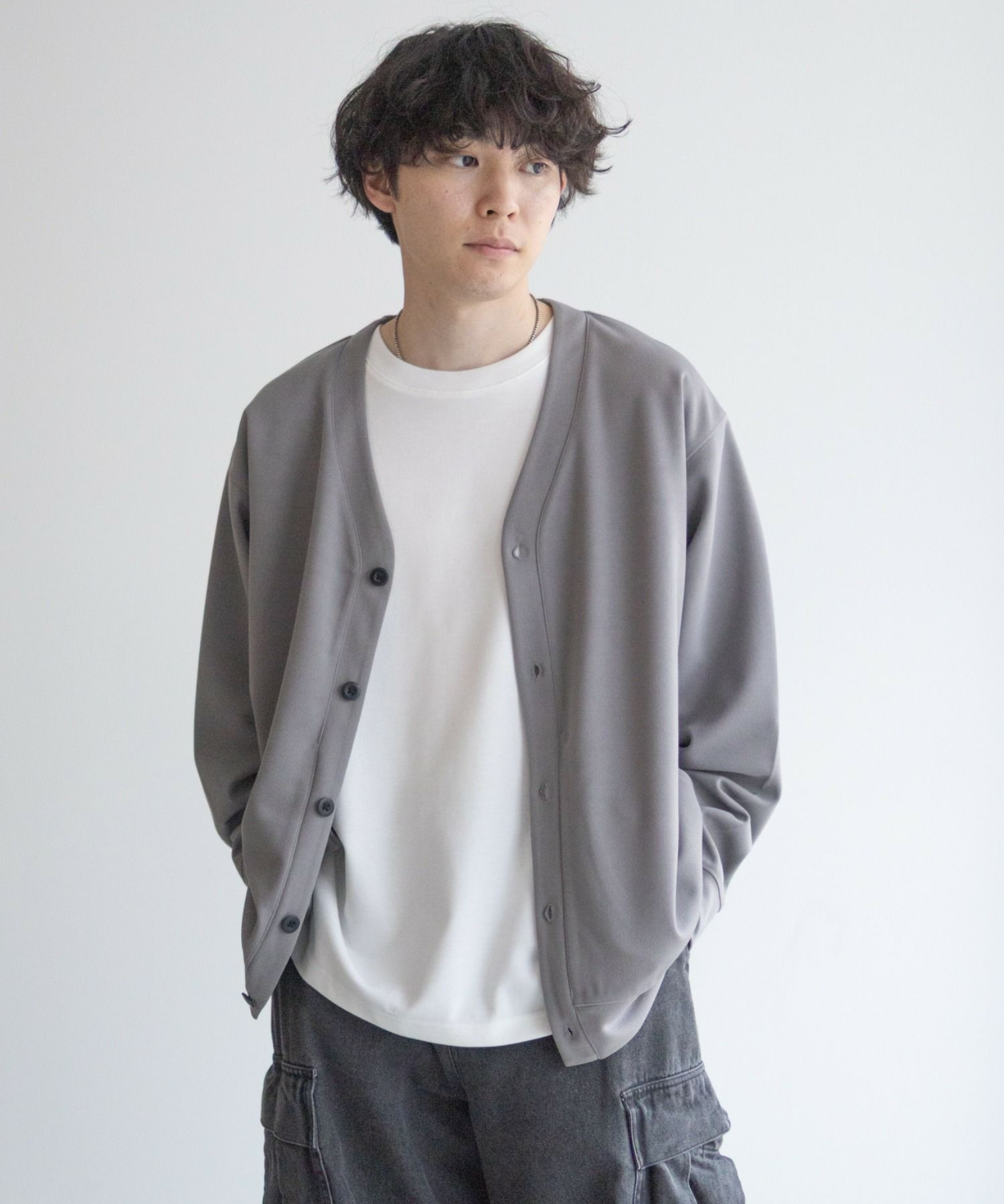 NAVY ジョーゼットカーディガン メンズ商品画像-1