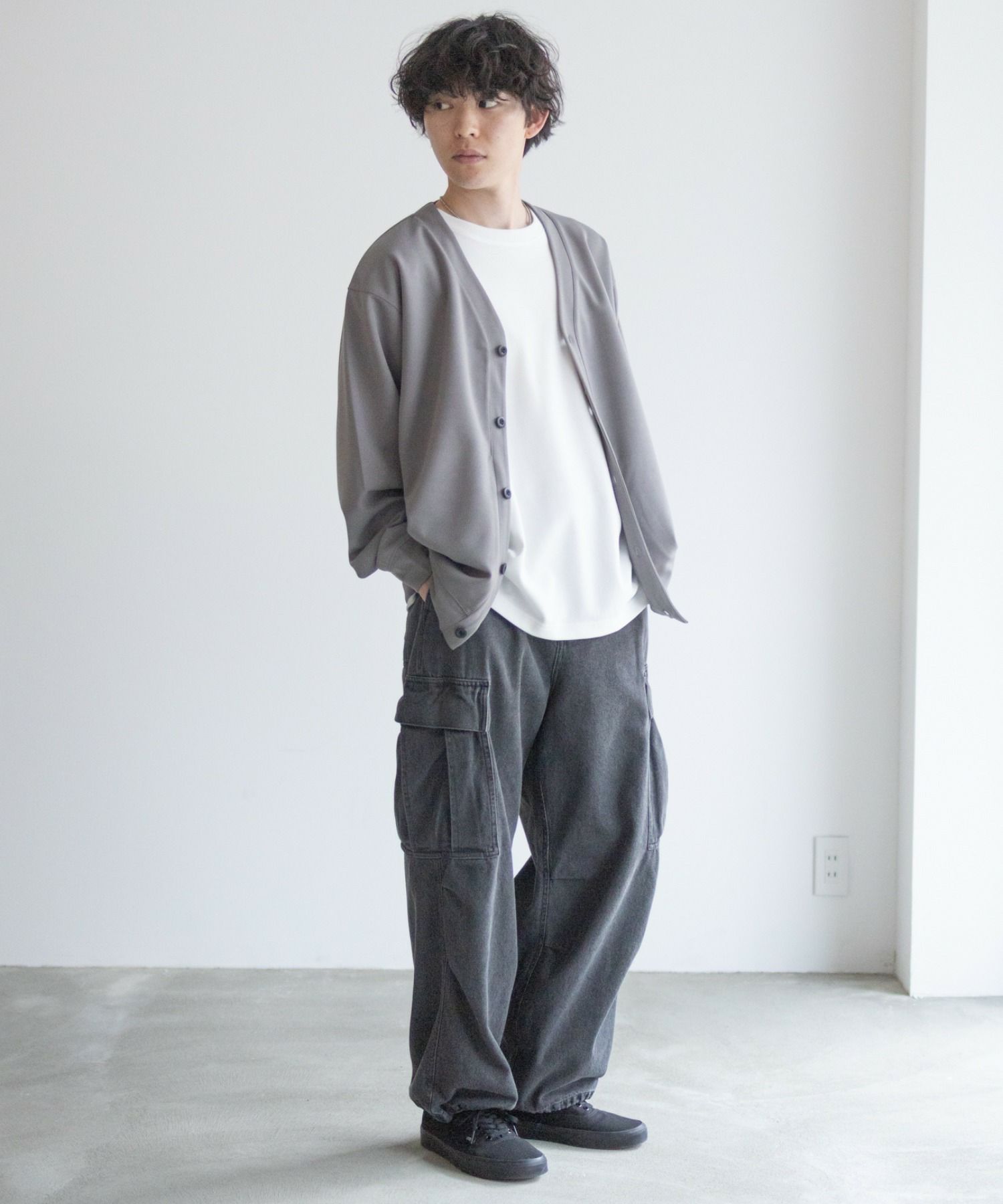 NAVY  ジョーゼットカーディガン メンズ商品画像-8