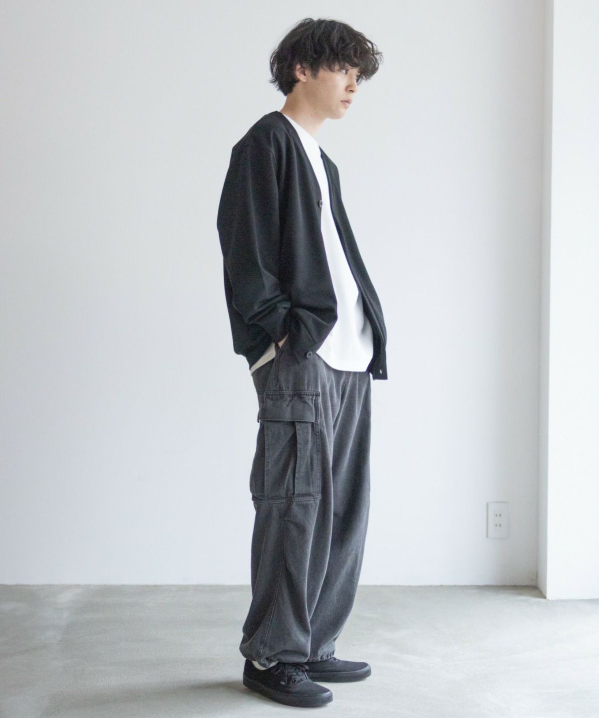 NAVY ジョーゼットカーディガン メンズ