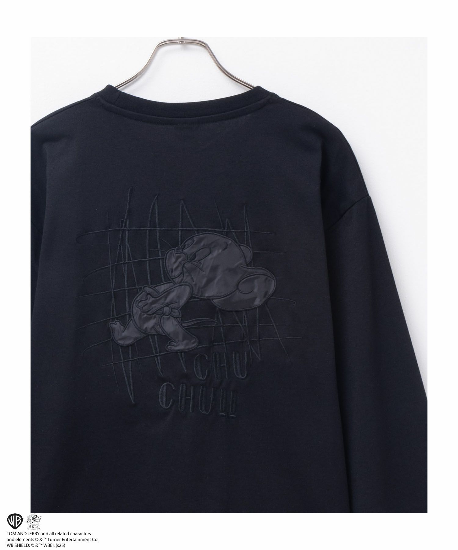 Tom and Jerry バックサテン刺繍長袖Tシャツ メンズ