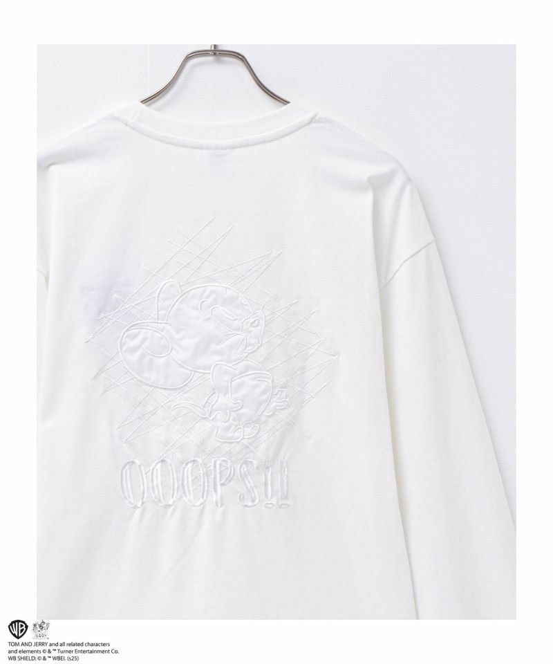 Tom and Jerry バックサテン刺繍長袖Tシャツ メンズ商品画像-2