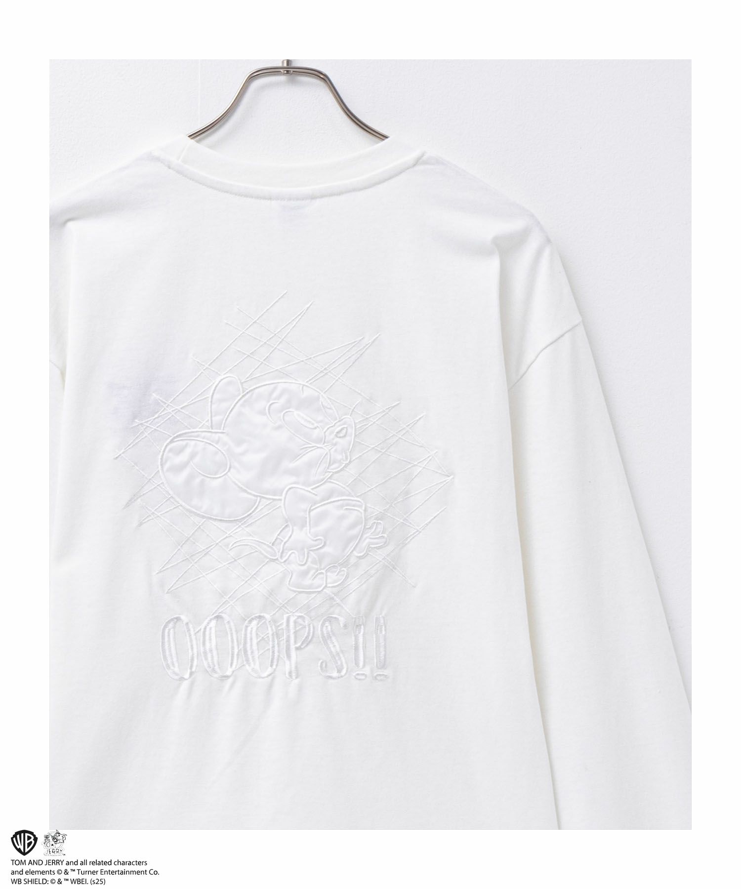 Tom and Jerry バックサテン刺繍長袖Tシャツ メンズ商品サムネイル-2