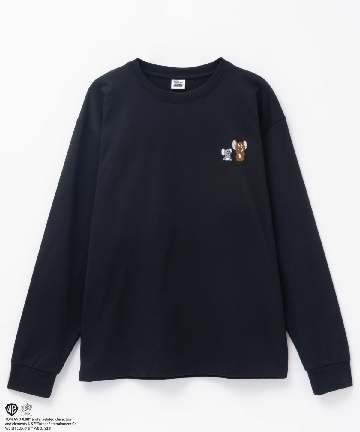 Tom and Jerry バックサテン刺繍長袖Tシャツ メンズ