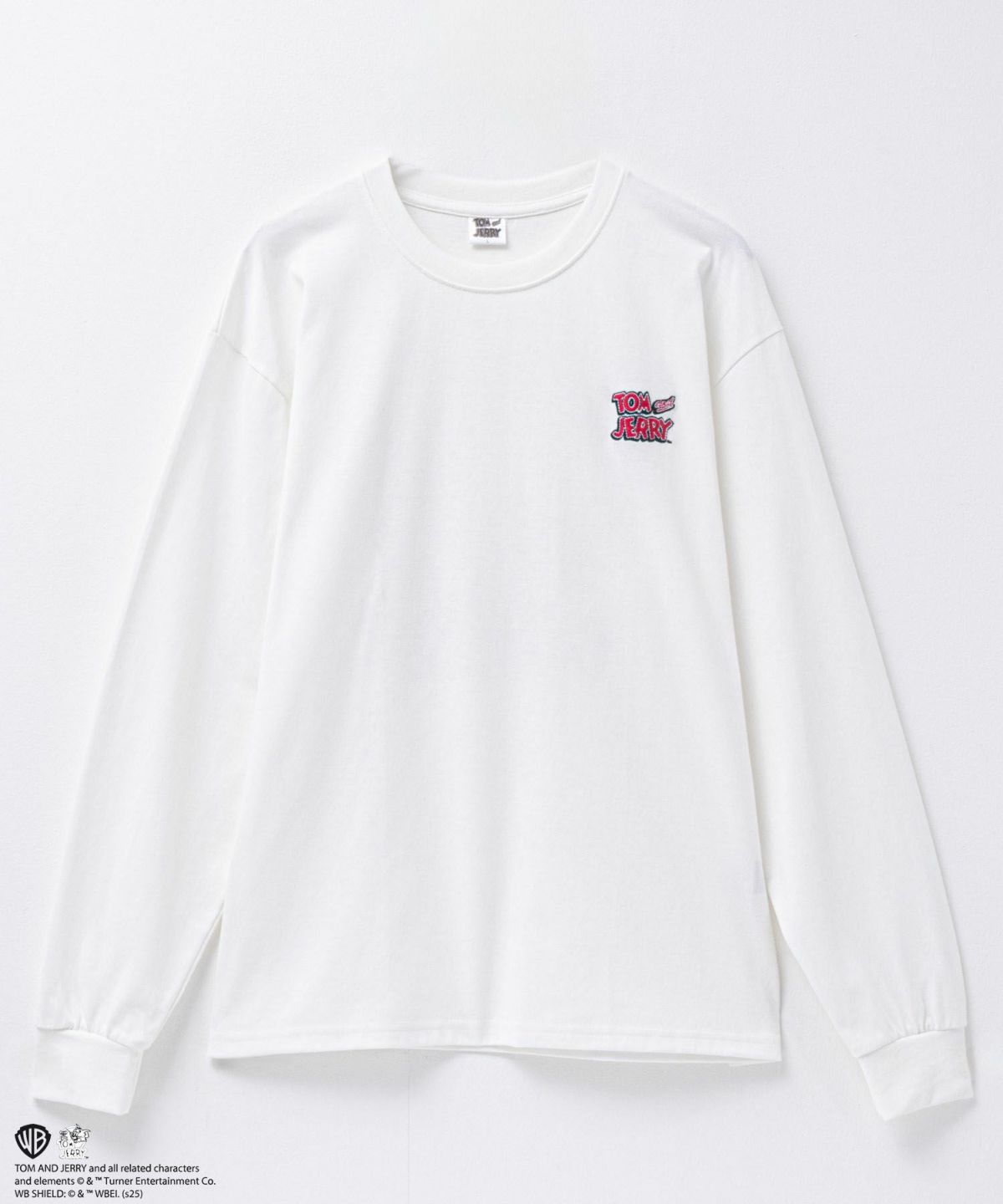 Tom and Jerry バックサテン刺繍長袖Tシャツ メンズ