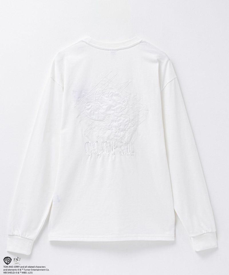 Tom and Jerry バックサテン刺繍長袖Tシャツ メンズ商品画像-6