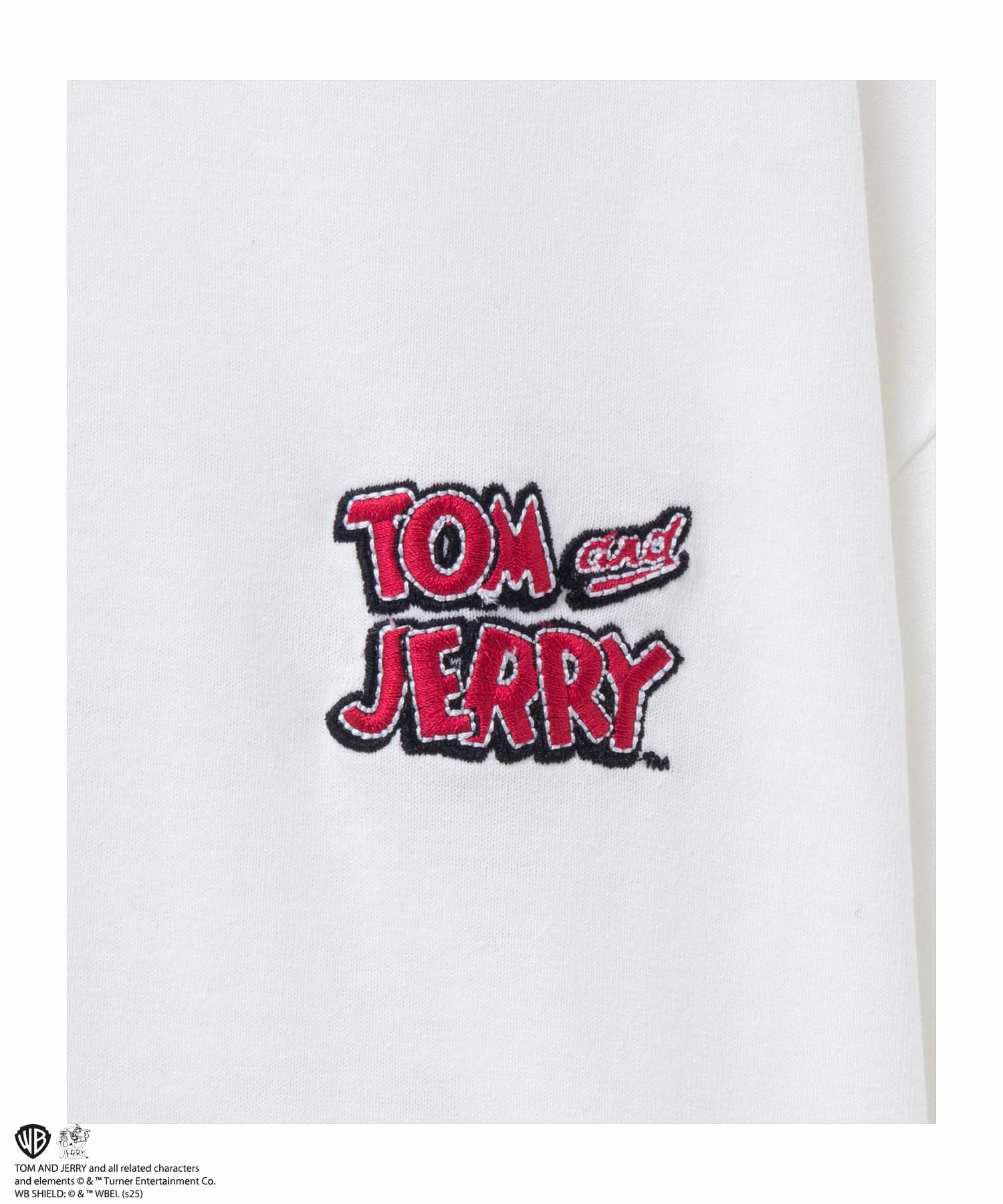 Tom and Jerry バックサテン刺繍長袖Tシャツ メンズ