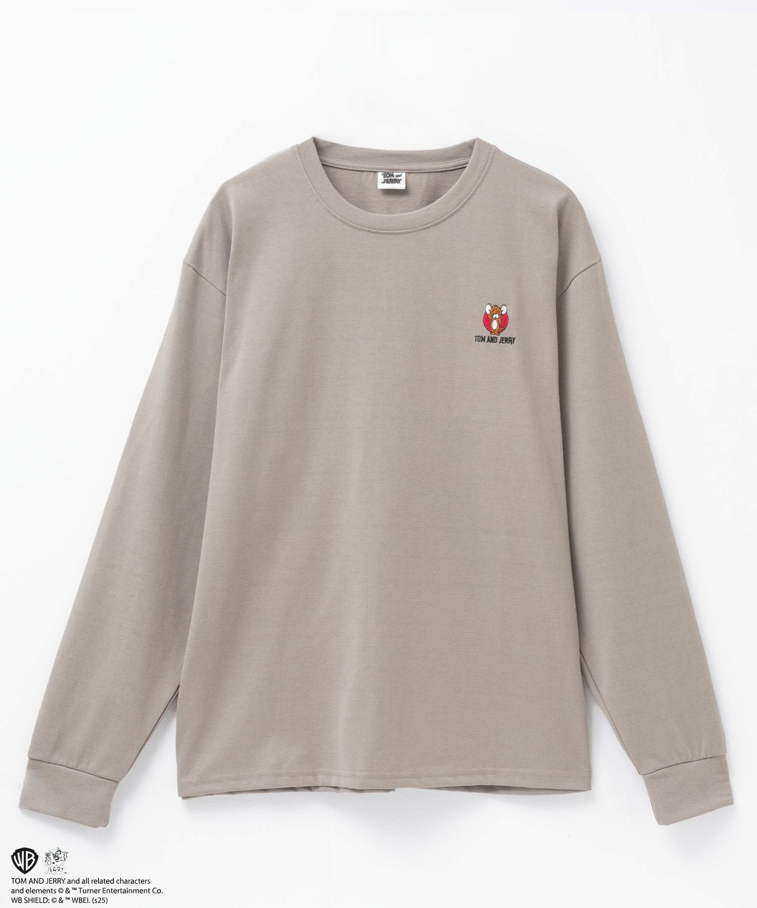 Tom and Jerry ロゴ刺繍集合長袖Tシャツ メンズ