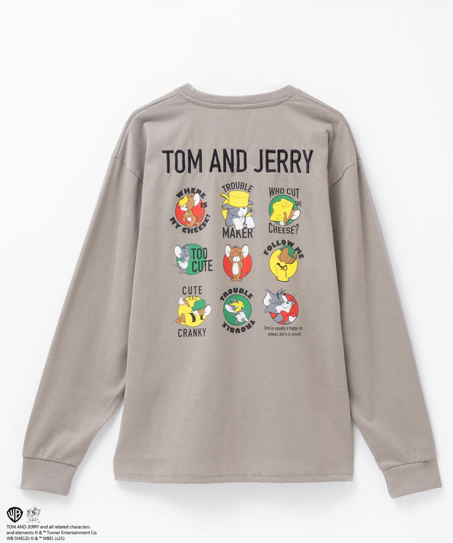 Tom and Jerry ロゴ刺繍集合長袖Tシャツ メンズ商品サムネイル-6