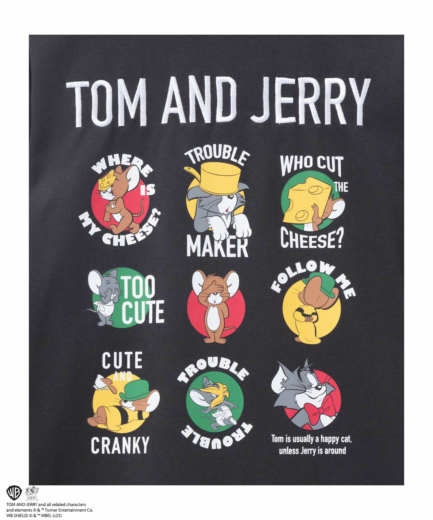 Tom and Jerry ロゴ刺繍集合長袖Tシャツ メンズ商品画像-8